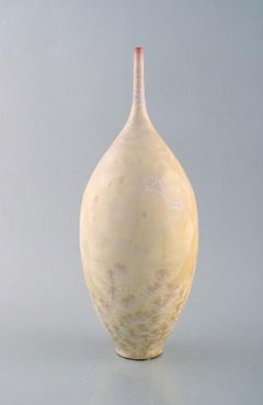 Isak Isaksson, Swedish Potter, Large Narrow Necked Unique Vase, circa 2010