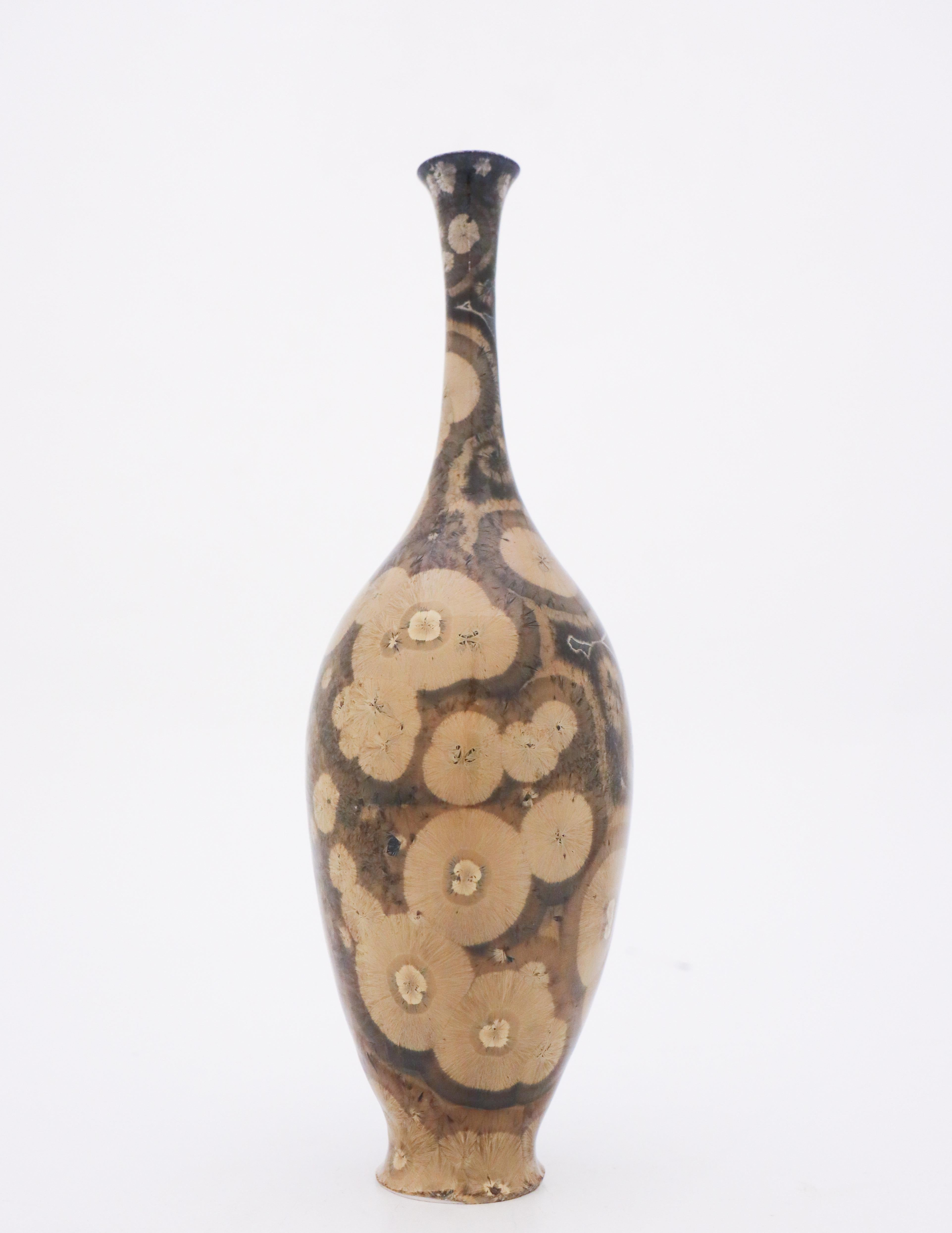 Isak Isaksson, Vase with Crystalline Glaze, Contemporary Swedish Ceramicist 1