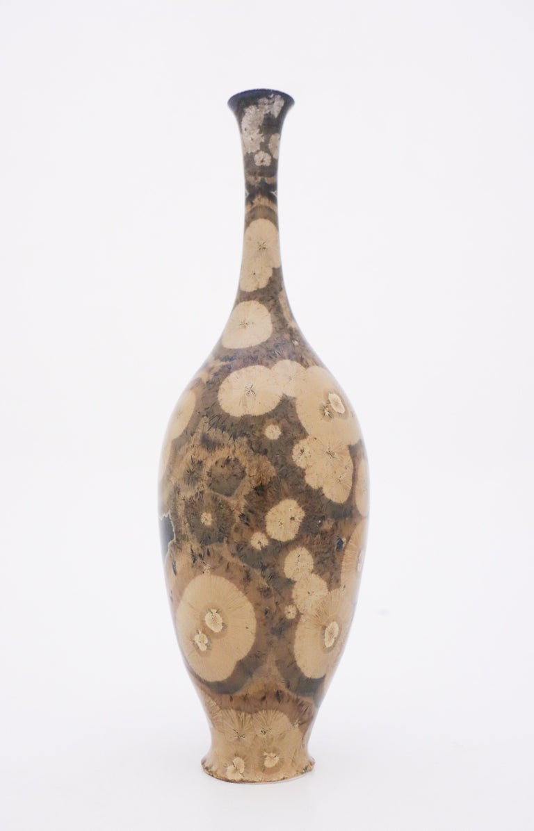 Isak Isaksson, Vase with Crystalline Glaze, Contemporary Swedish Ceramicist For Sale 2
