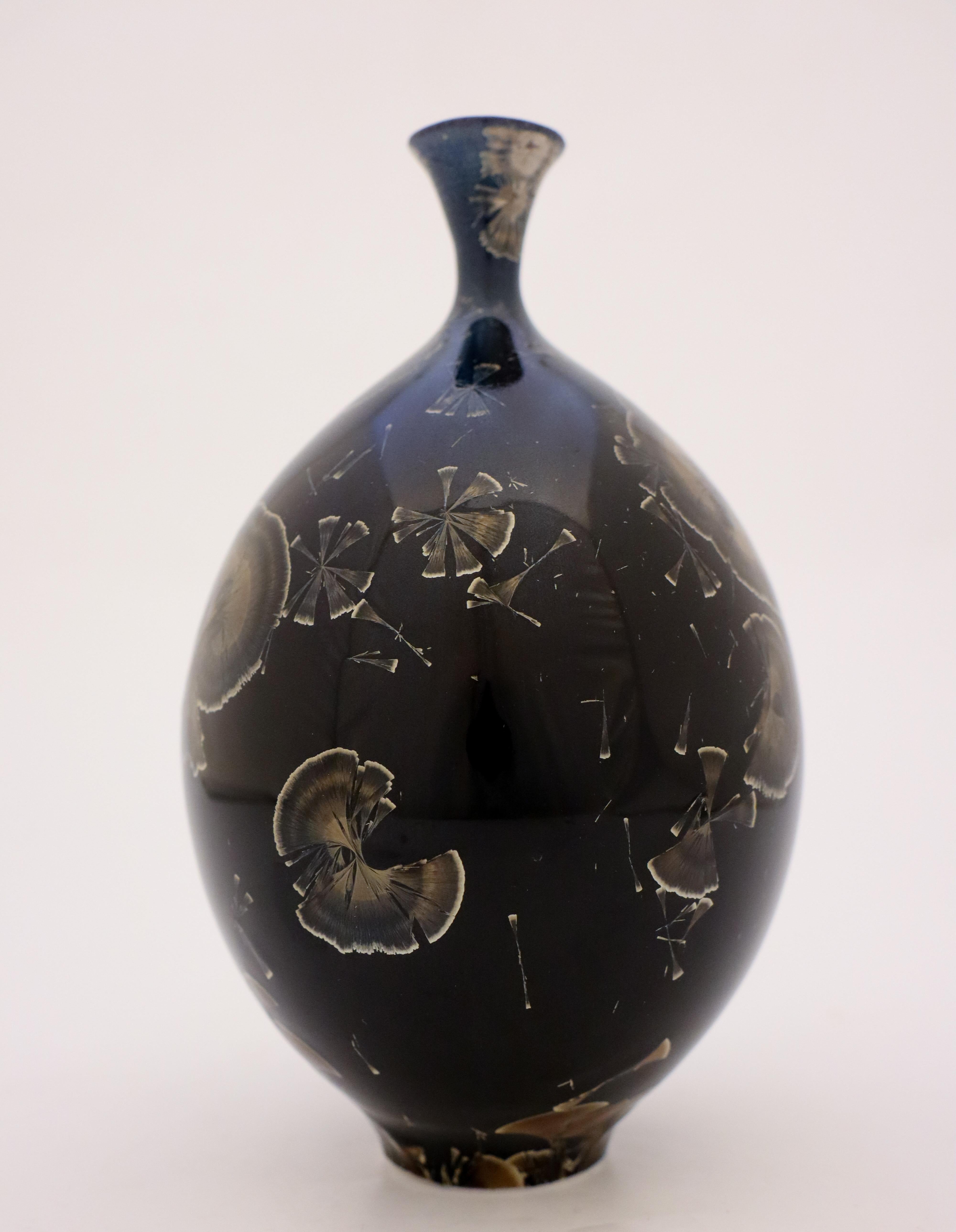 Isak Isaksson, Vase with Crystalline Glaze, Contemporary Swedish Ceramicist 2