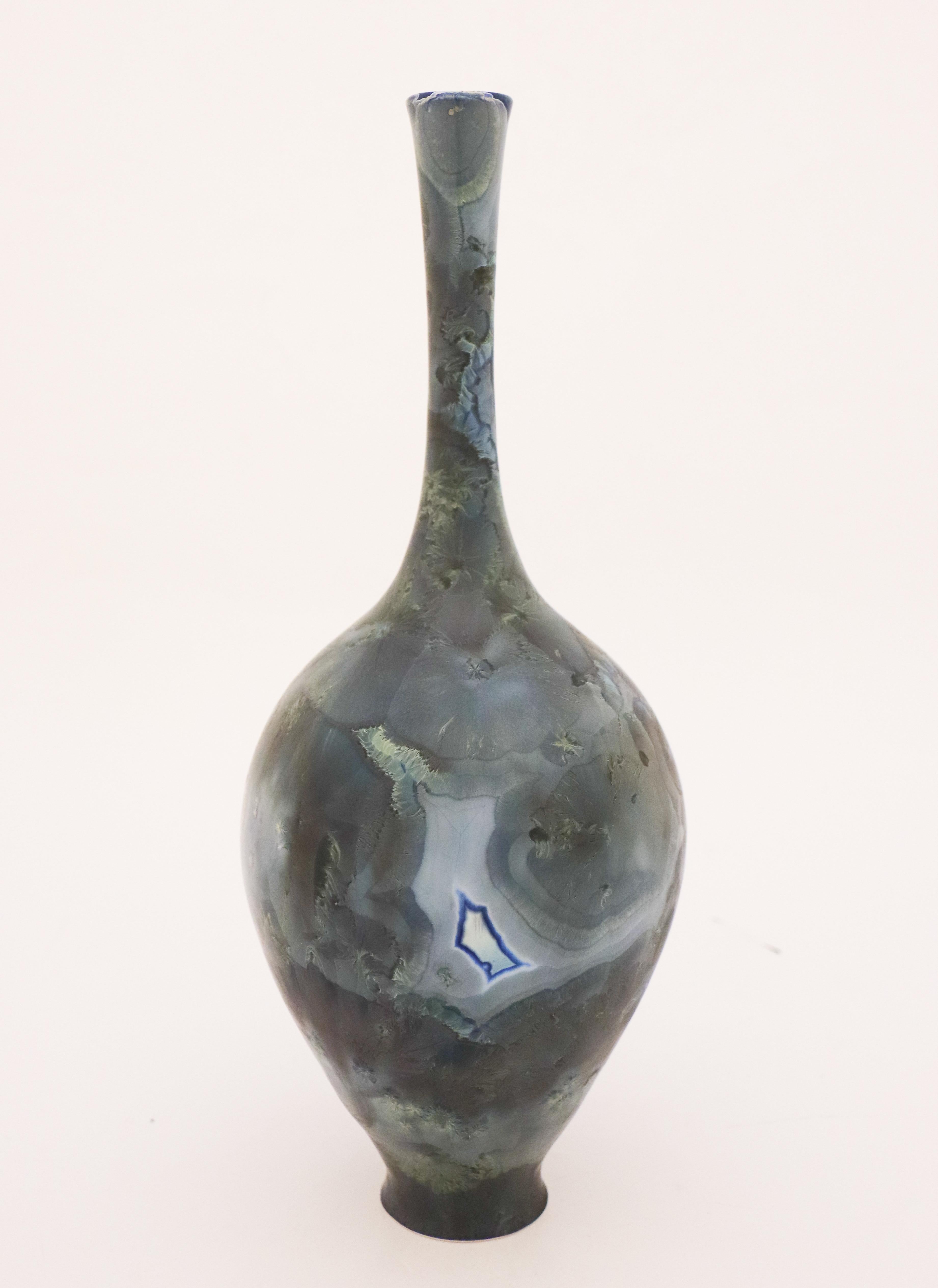 Isak Isaksson, Vase with Crystalline Glaze, Contemporary Swedish Ceramicist 2