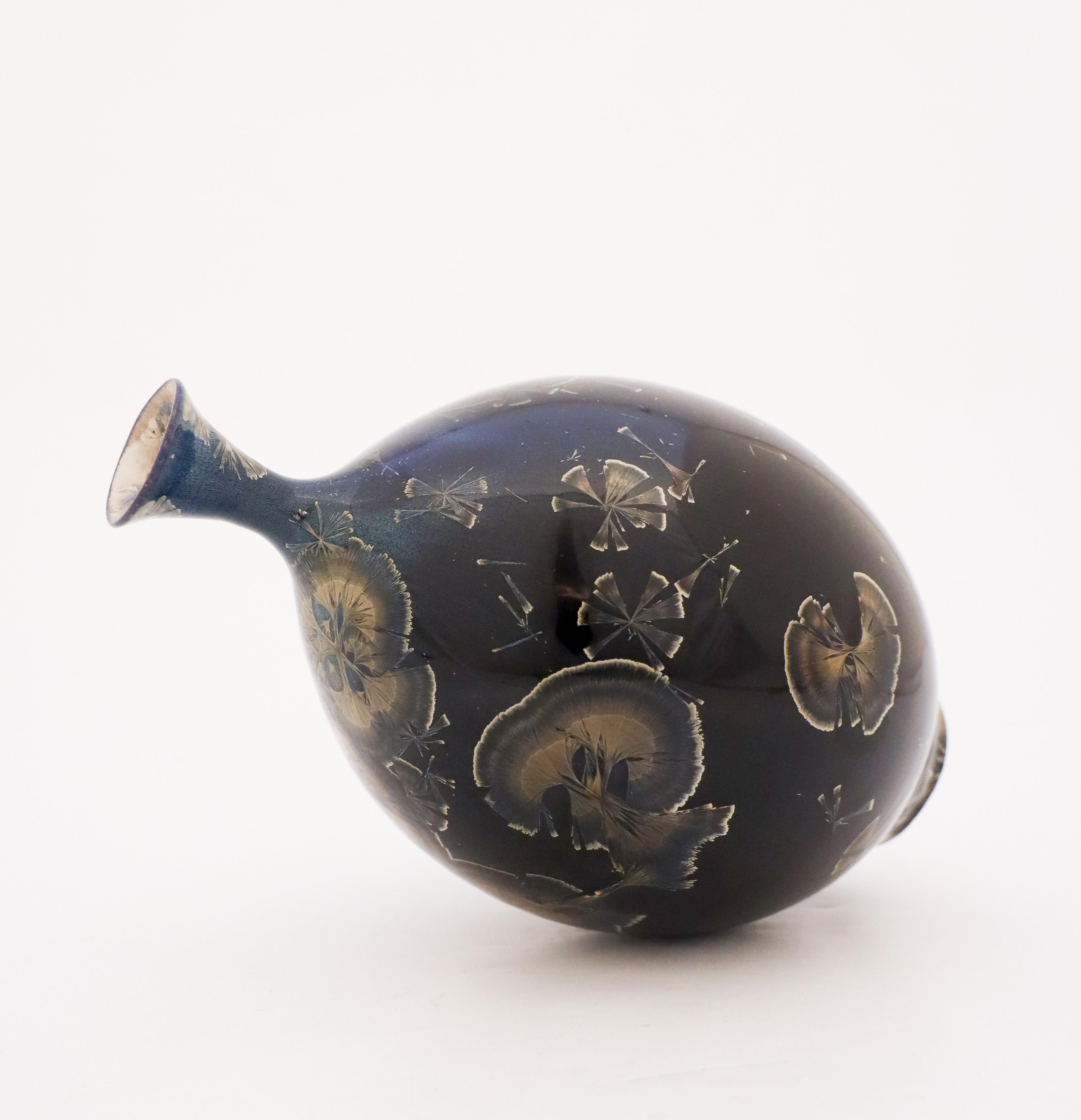 Isak Isaksson, Vase with Crystalline Glaze, Contemporary Swedish Ceramicist 3