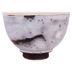 Isak Isaksson, White & Blue Chawan Tea Bowl, Contemporary Swedish Ceramicist