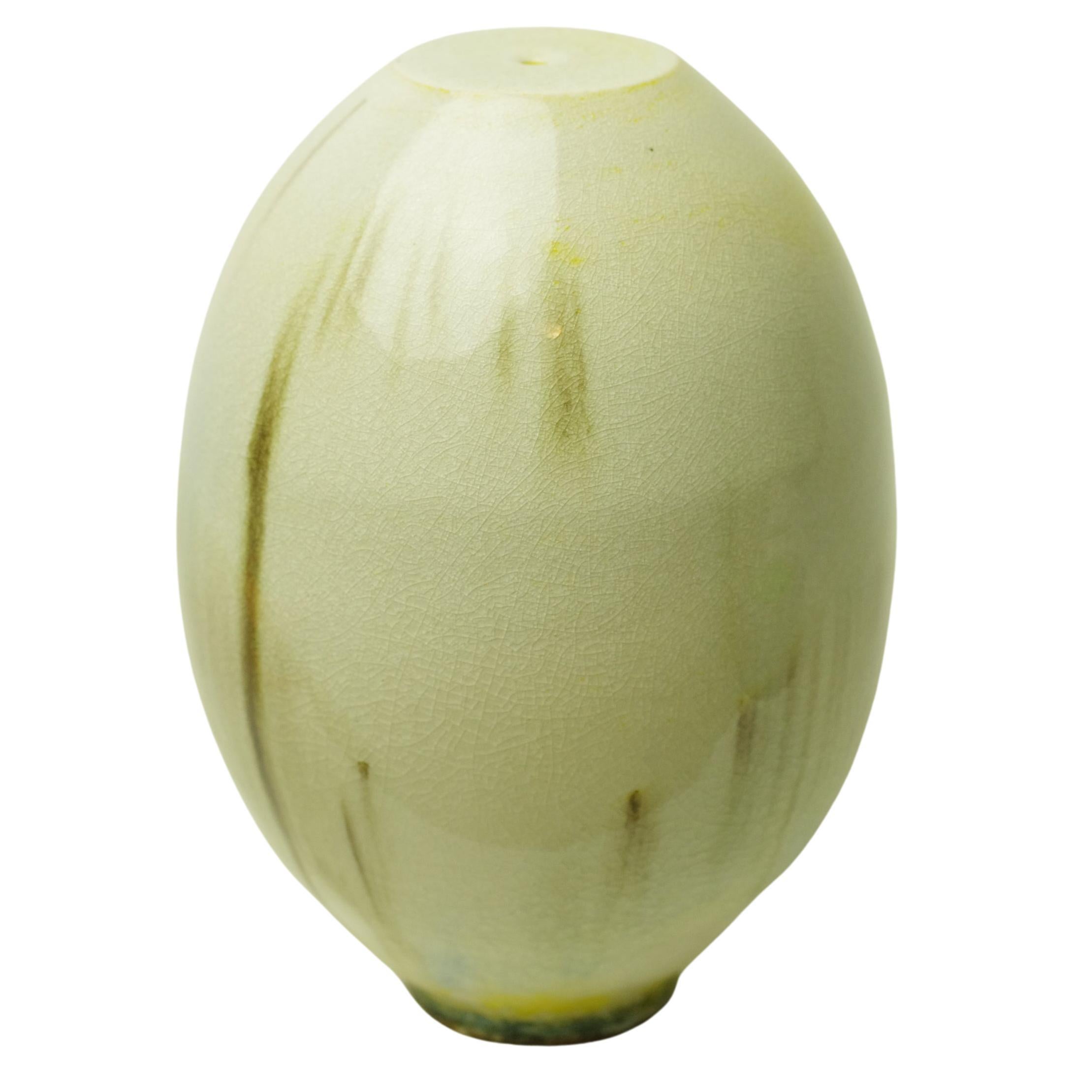 Isak Isaksson - White / Yellow Vase For Sale