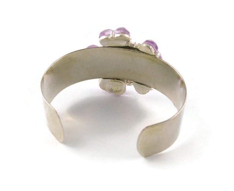 isaky-paris-vintage-jewelled-silver-toned-bracelet-for-sale-at-1stdibs