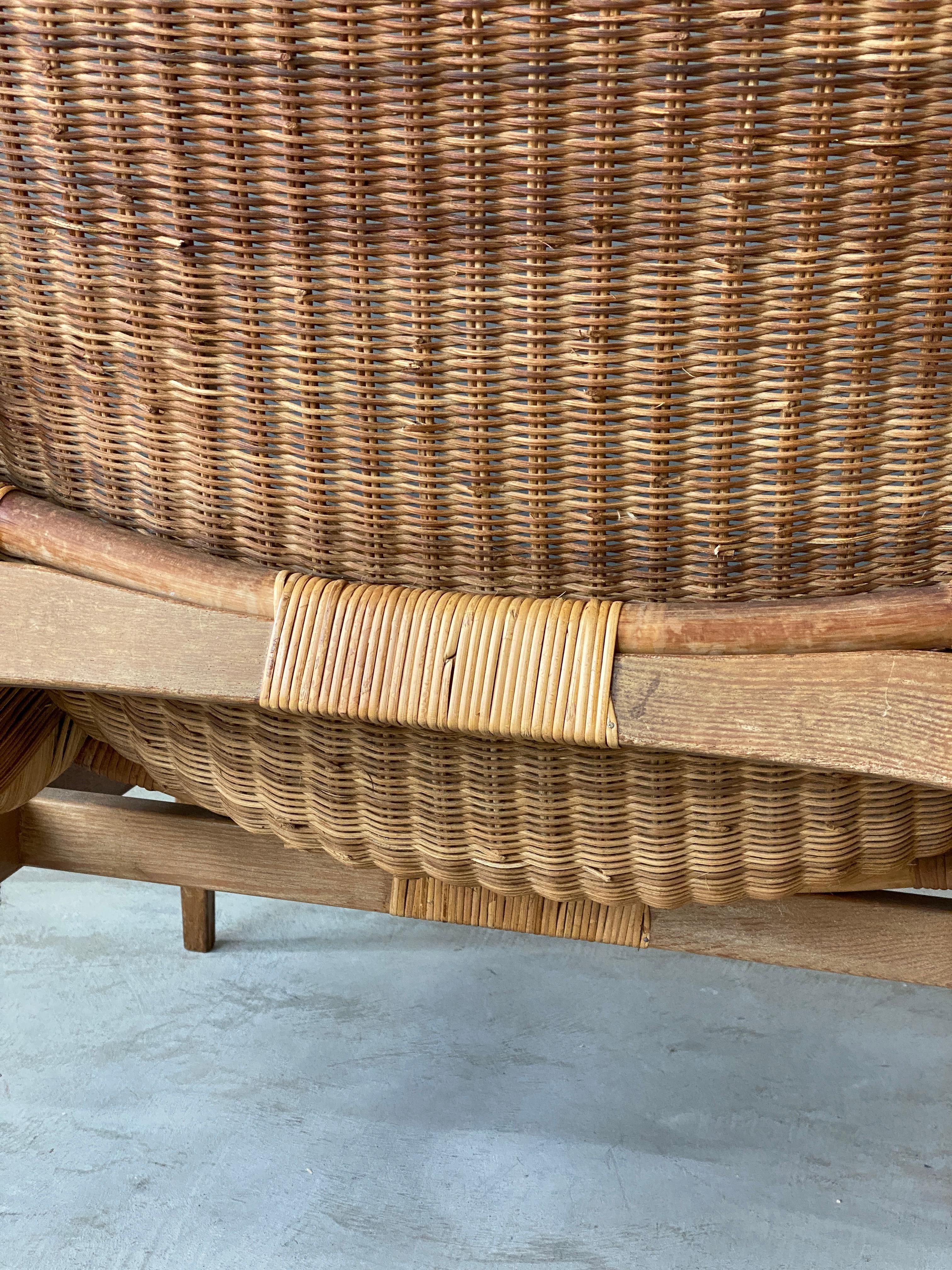 Isamu Kenmochi 'Attribution', Lounge Chairs, Wood, Rattan, Yamakawa Rattan 1960s 1