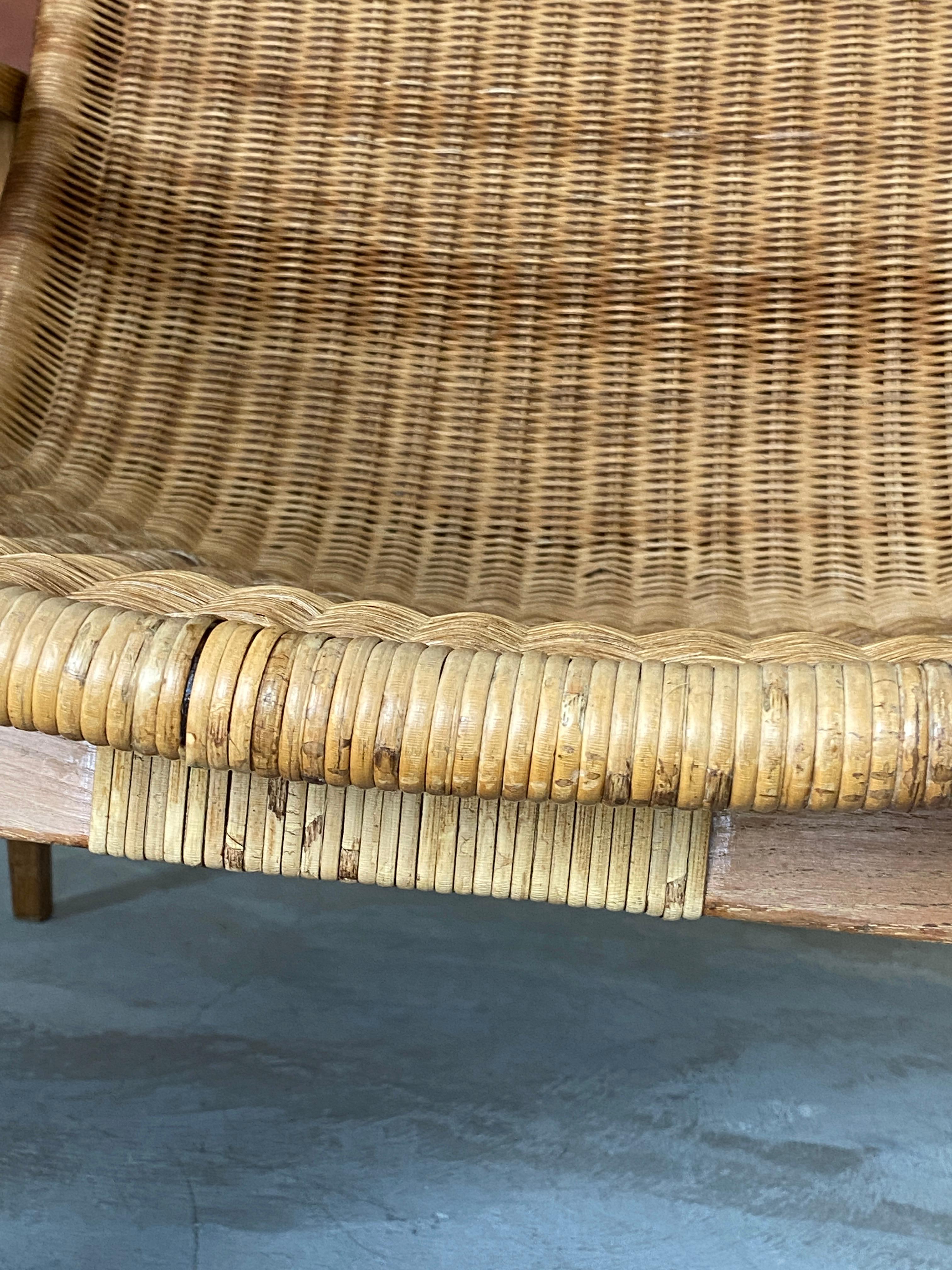 Isamu Kenmochi 'Attribution', Lounge Chairs, Wood, Rattan, Yamakawa Rattan 1960s 3