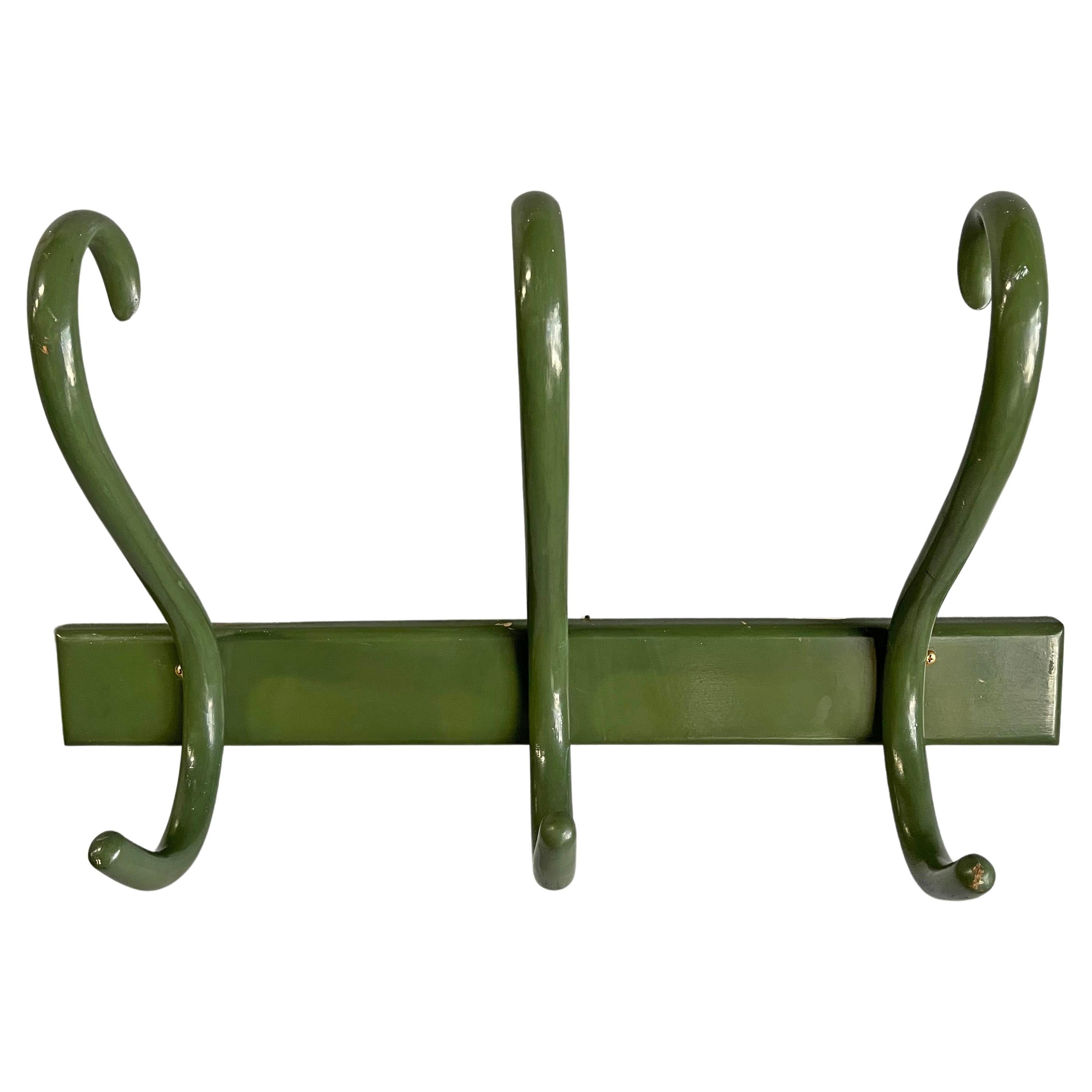 Isamu Kenmochi, Akita Mokko Co., Ltd.
Geat form on this painted green bent wood coat rack. This is a rare item for collectors and design enthusiast. Free shipping inside the continental U.S
