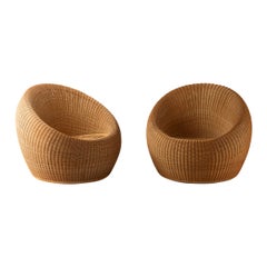 Isamu Kenmochi, Easy Chairs Modell C-3150 aus der Rattanmöbelserie