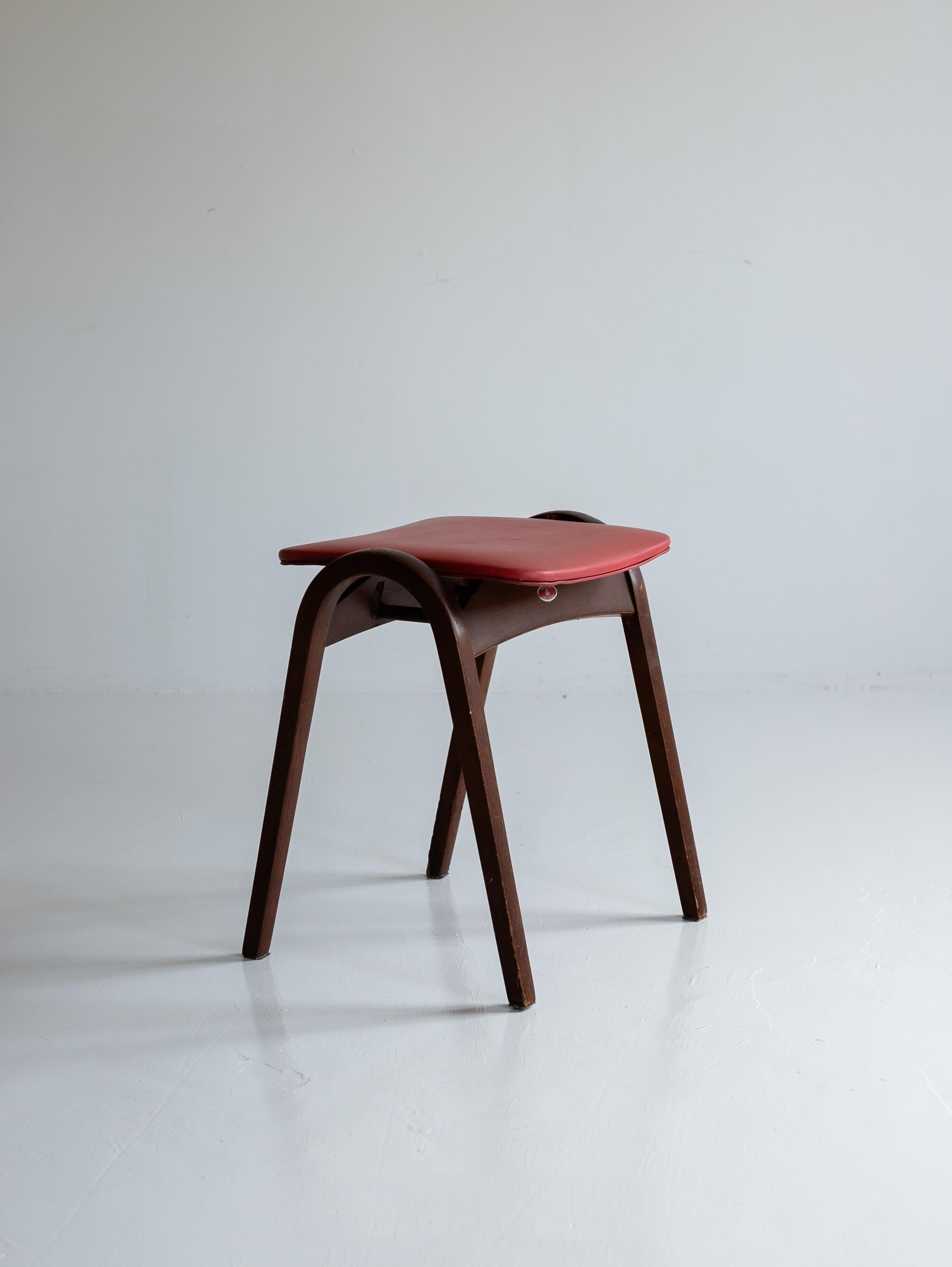 Japonisme Isamu Kenmochi for Akita Mokko Stacking  Vintage Stool For Sale