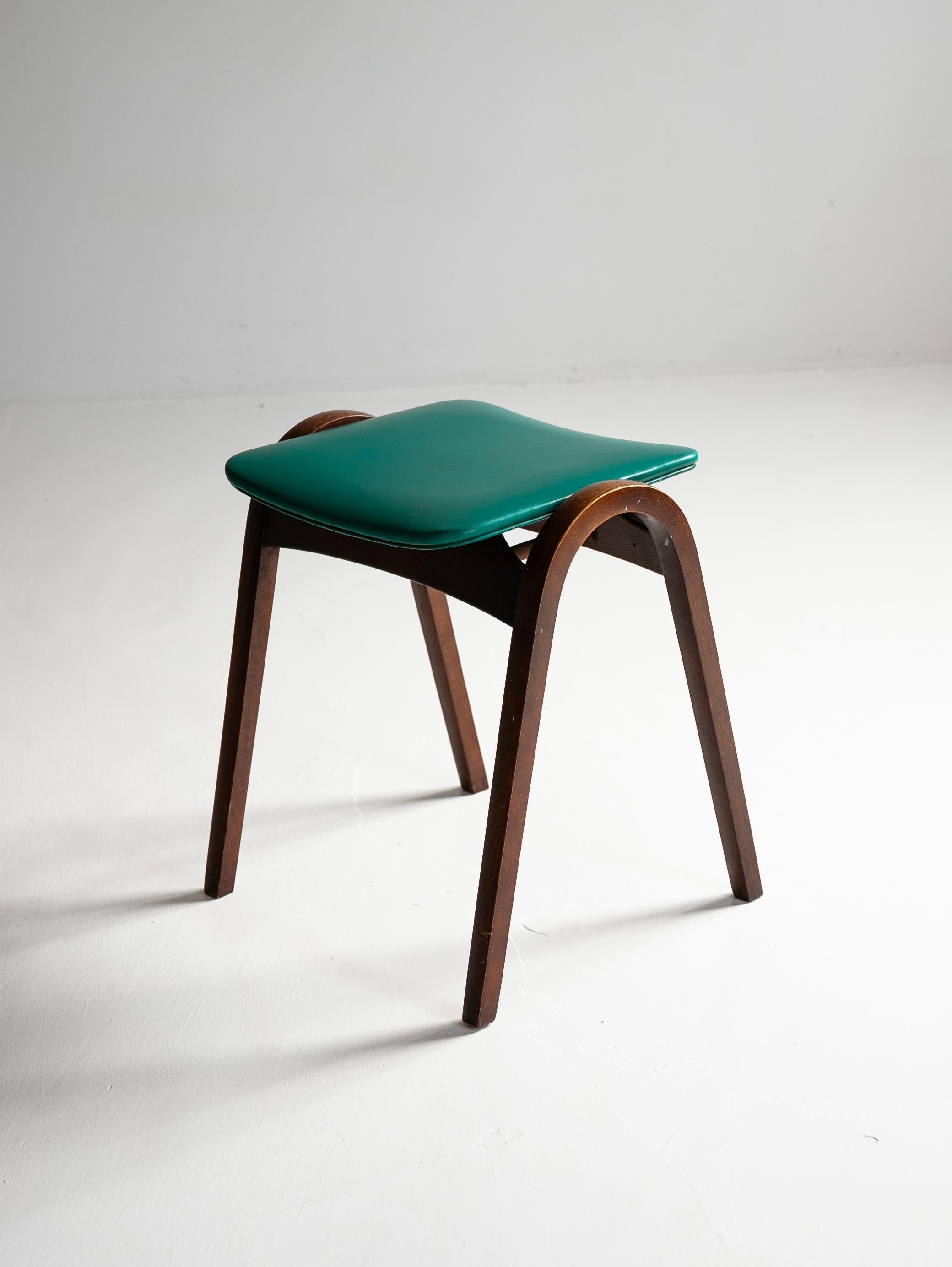 Isamu Kenmochi for Akita Mokko Stacking  Vintage Stool For Sale 1