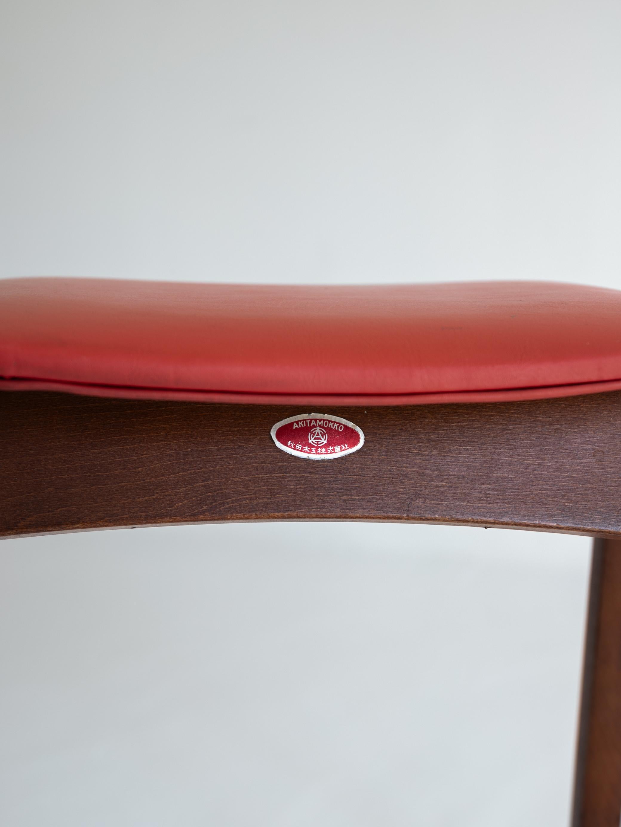Isamu Kenmochi for Akita Mokko Stacking  Vintage Stool For Sale 1