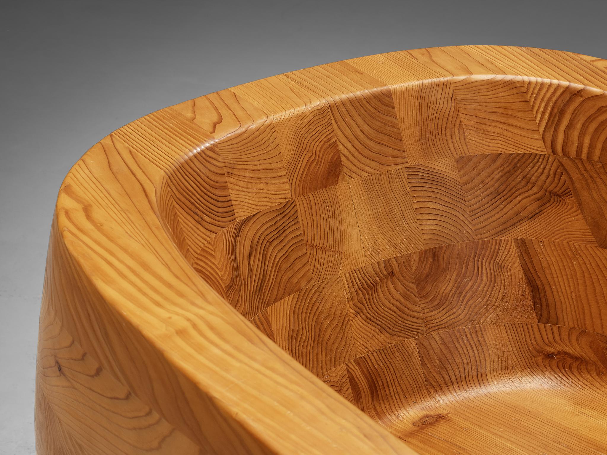 Mid-Century Modern Isamu Kenmochi for Tendo Mokko ‘Kashiwado’ Chair in Japanese Cedar For Sale