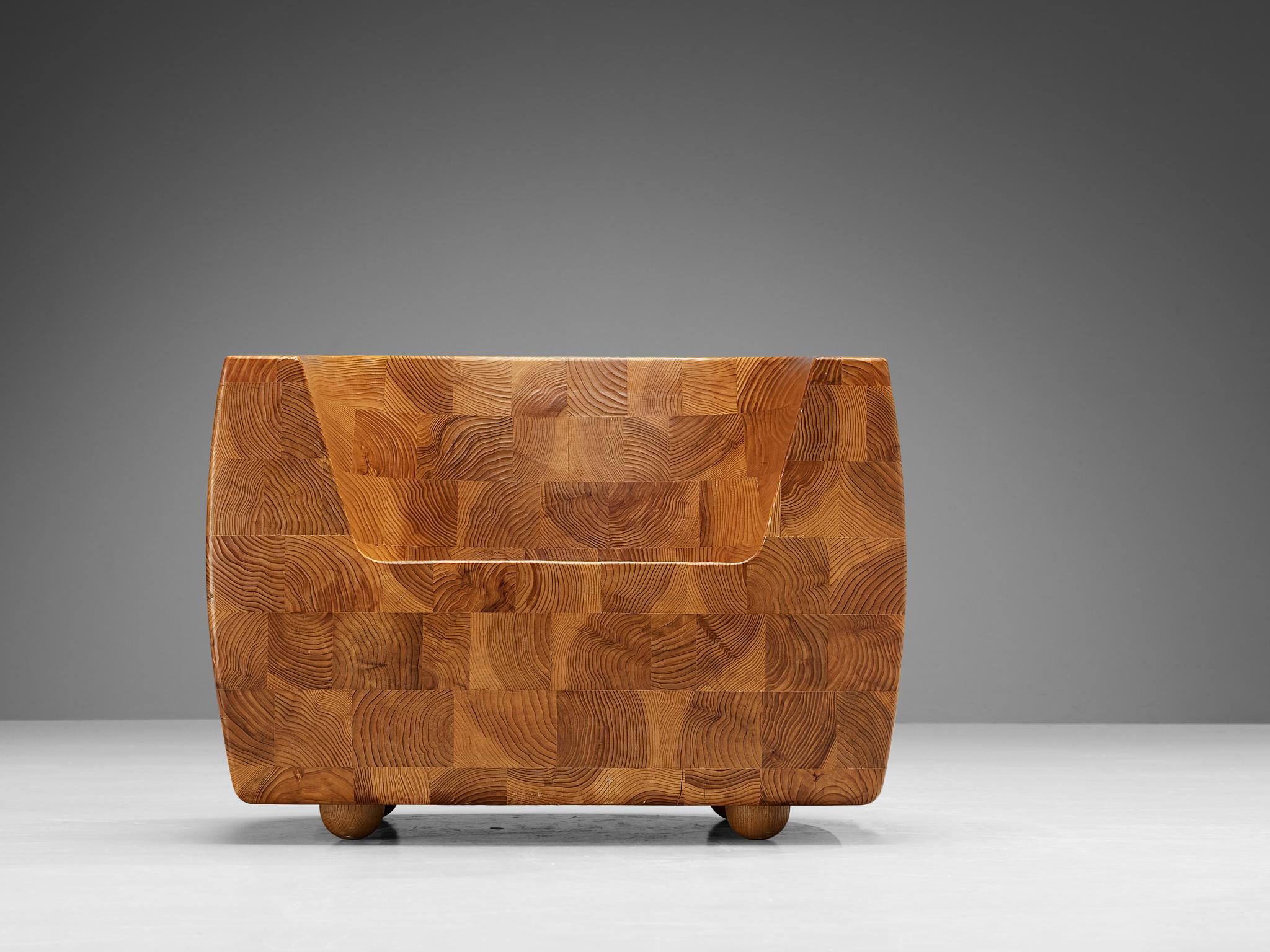 Unknown Isamu Kenmochi for Tendo Mokko ‘Kashiwado’ Chair in Japanese Cedar For Sale
