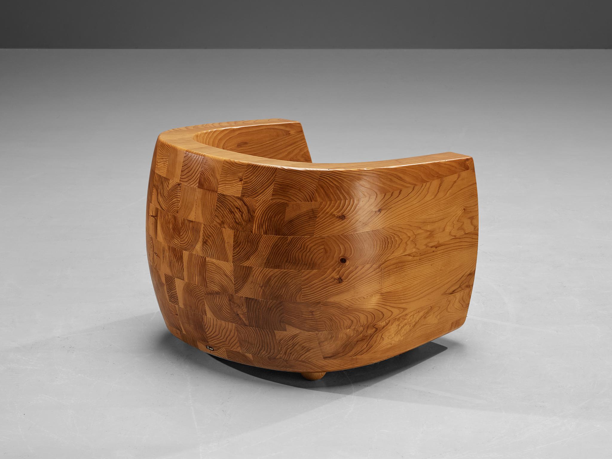 Isamu Kenmochi for Tendo Mokko ‘Kashiwado’ Chair in Japanese Cedar For Sale 1