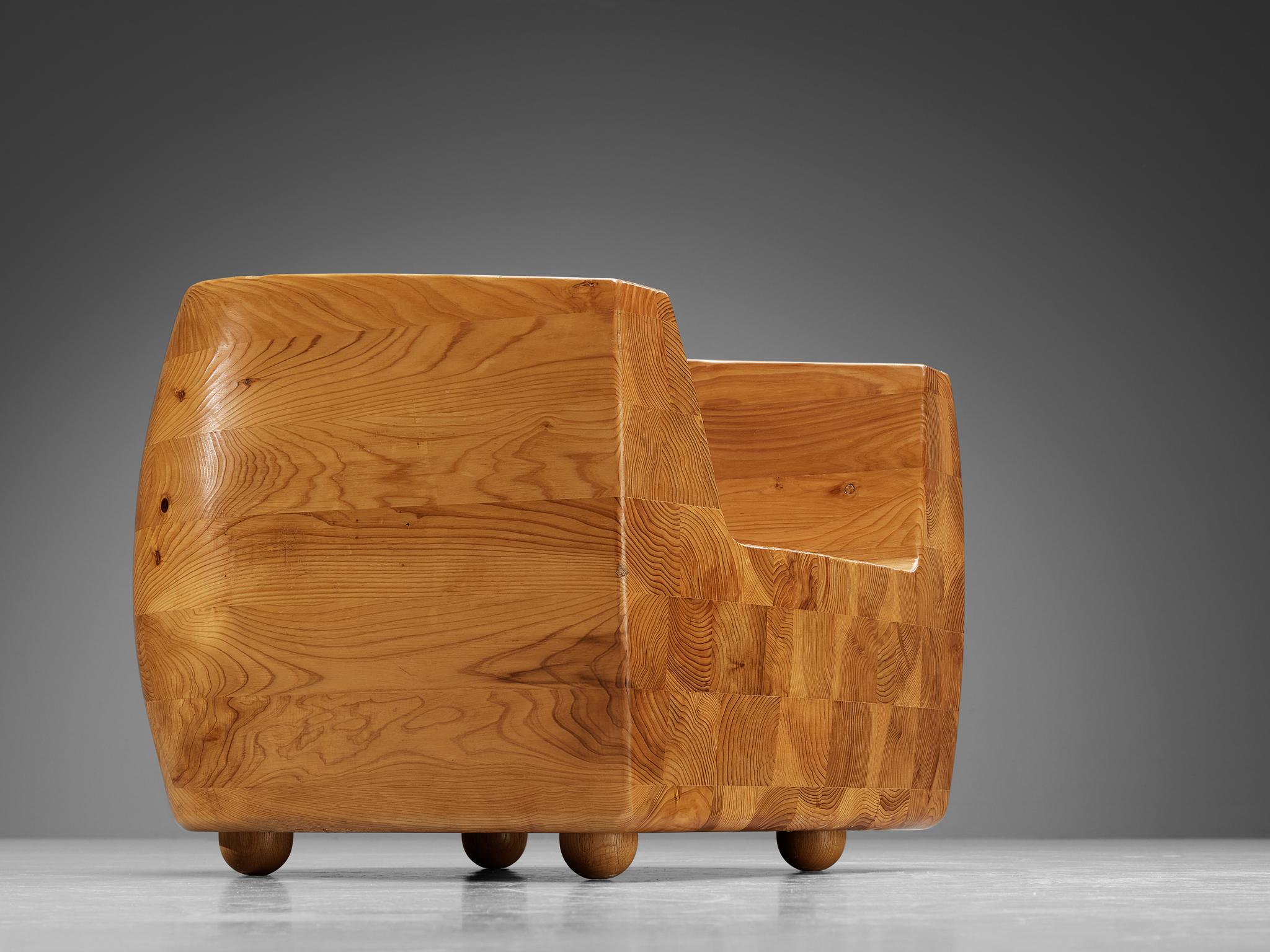 Isamu Kenmochi for Tendo Mokko ‘Kashiwado’ Chair in Japanese Cedar For Sale 2