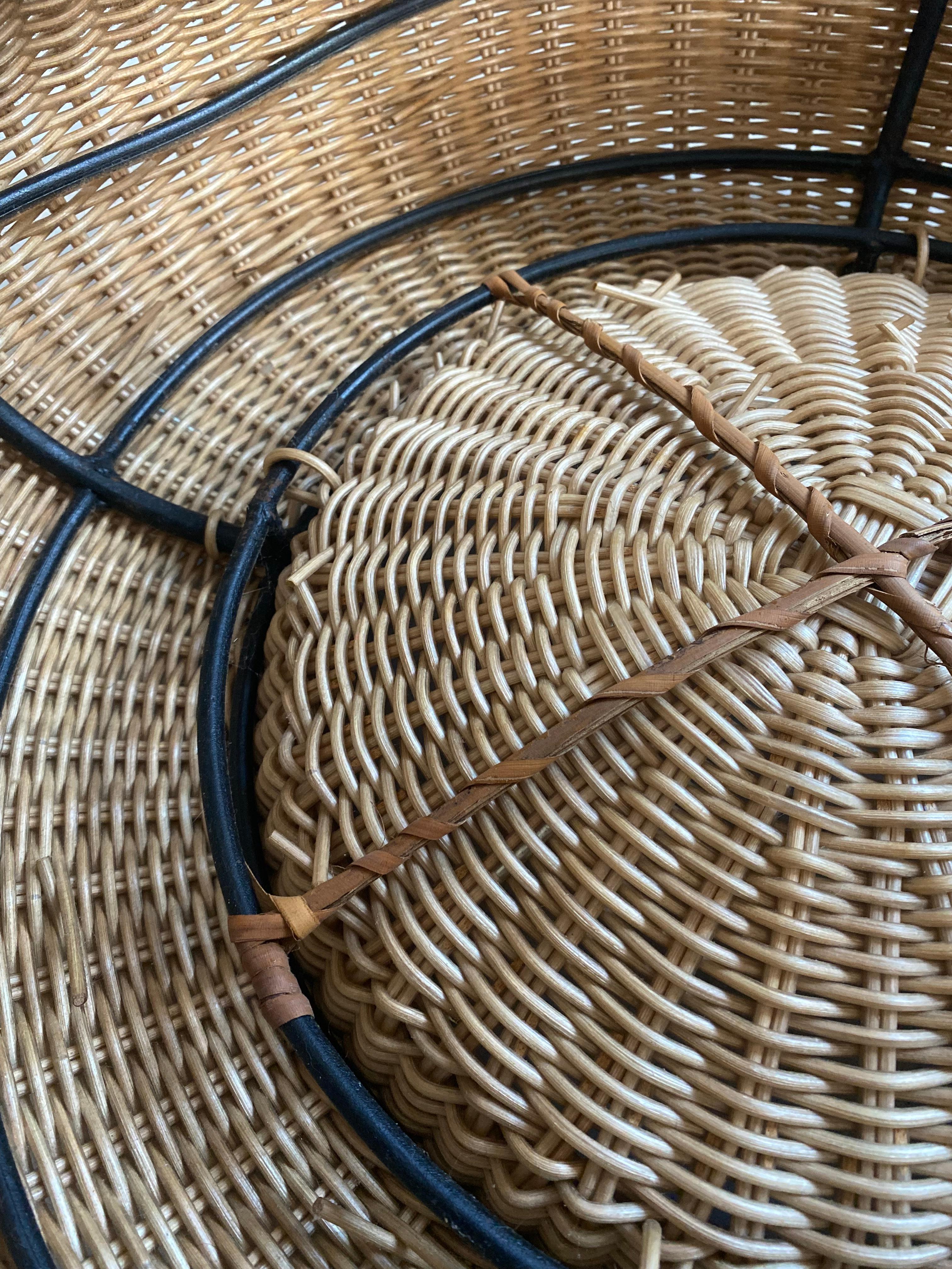 Isamu Kenmochi for Yamakawa Rattan Stools, A Pair For Sale 6