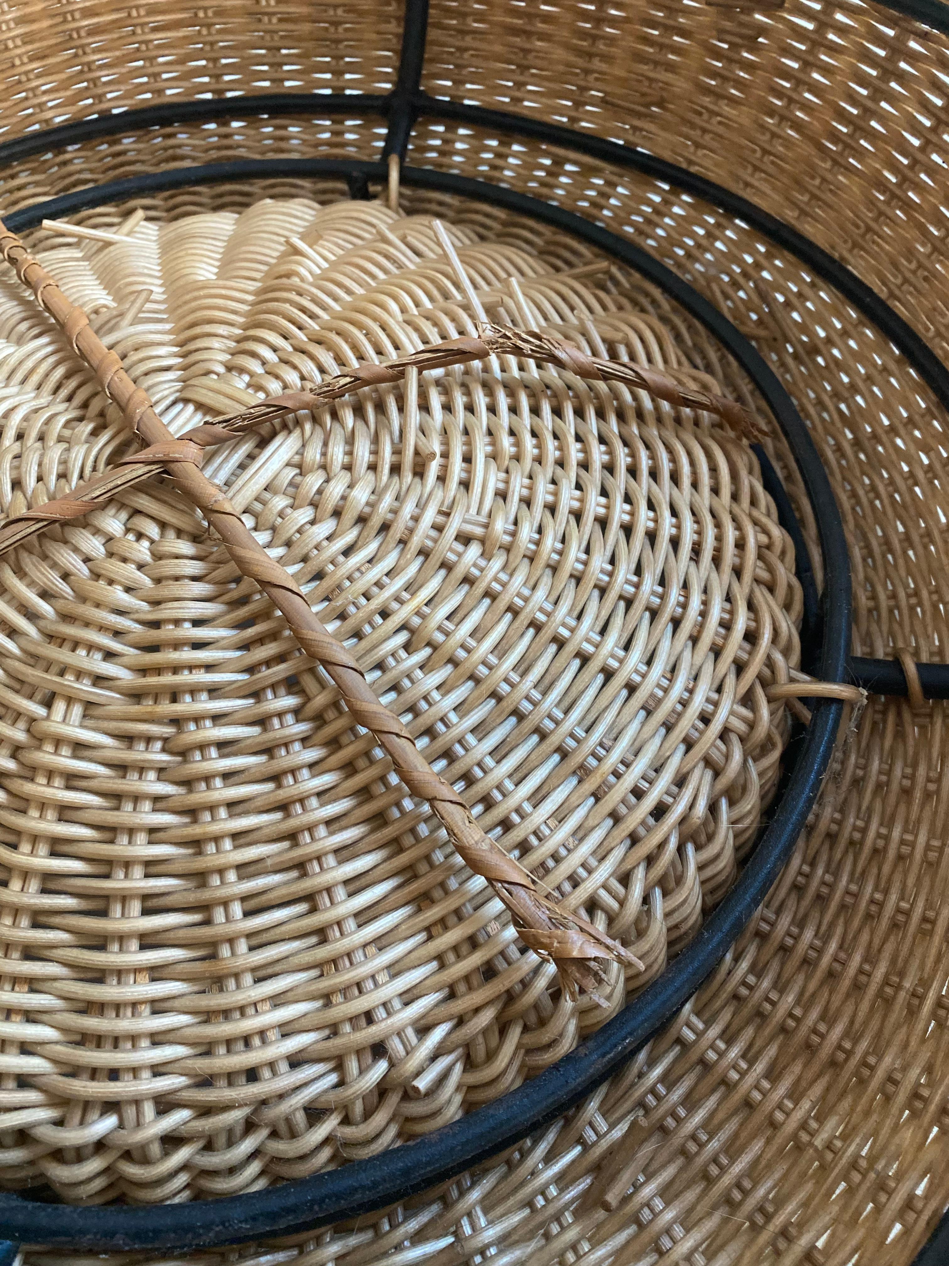 Isamu Kenmochi for Yamakawa Rattan Stools, A Pair For Sale 7