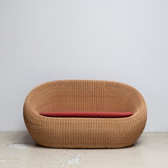 Canapé en rotin Isamu Kenmochi pour Yamakawa Rattan, vers 1980