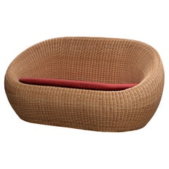Isamu Kenmochi Rattan Sofa for Yamakawa Rattan, Circa 1980s