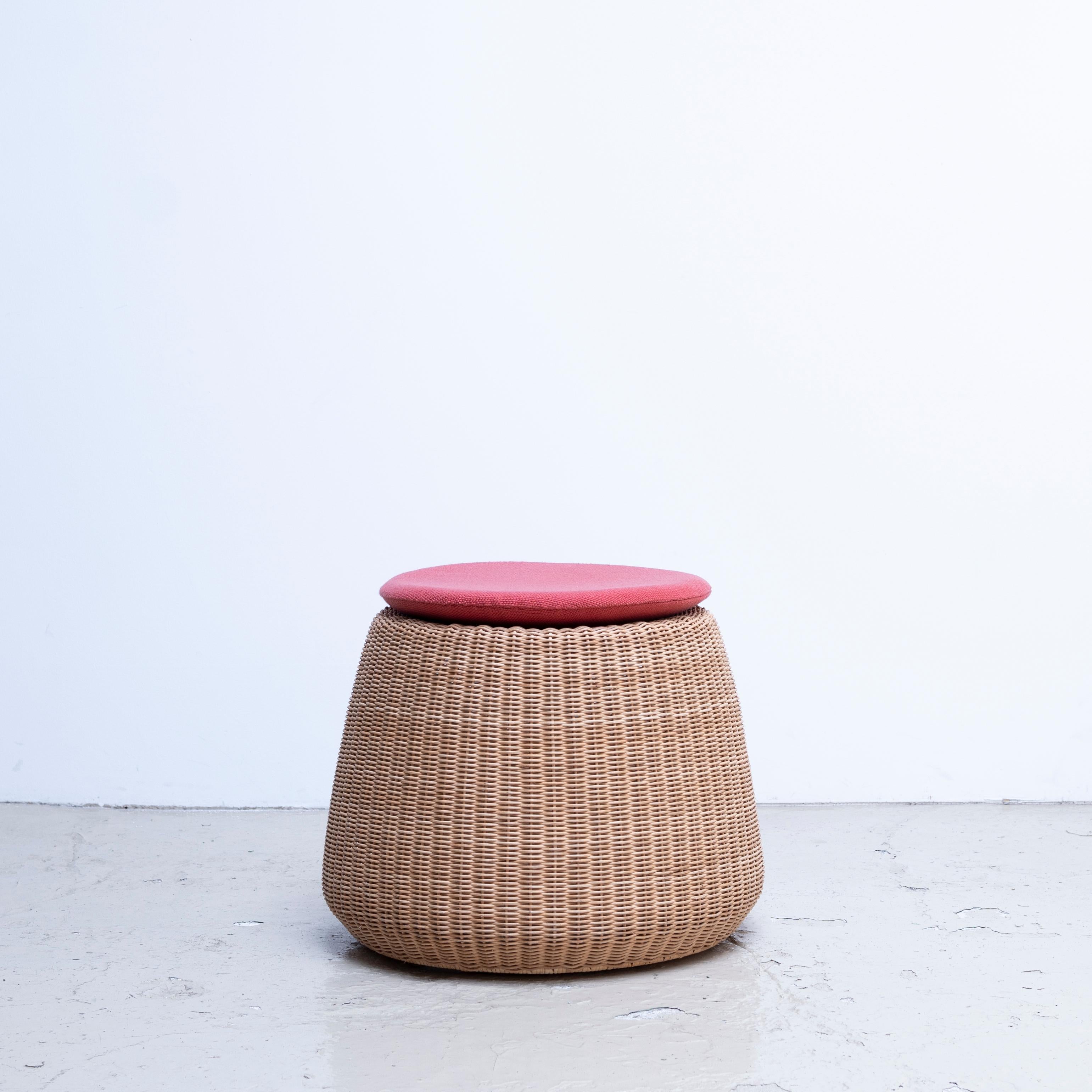 Rattan stool designed by Isamu Kenmochi in 1961 and manufactured by Yamakawa Rattan. This individual was manufactured in late 1990s - beginning of 2000s.