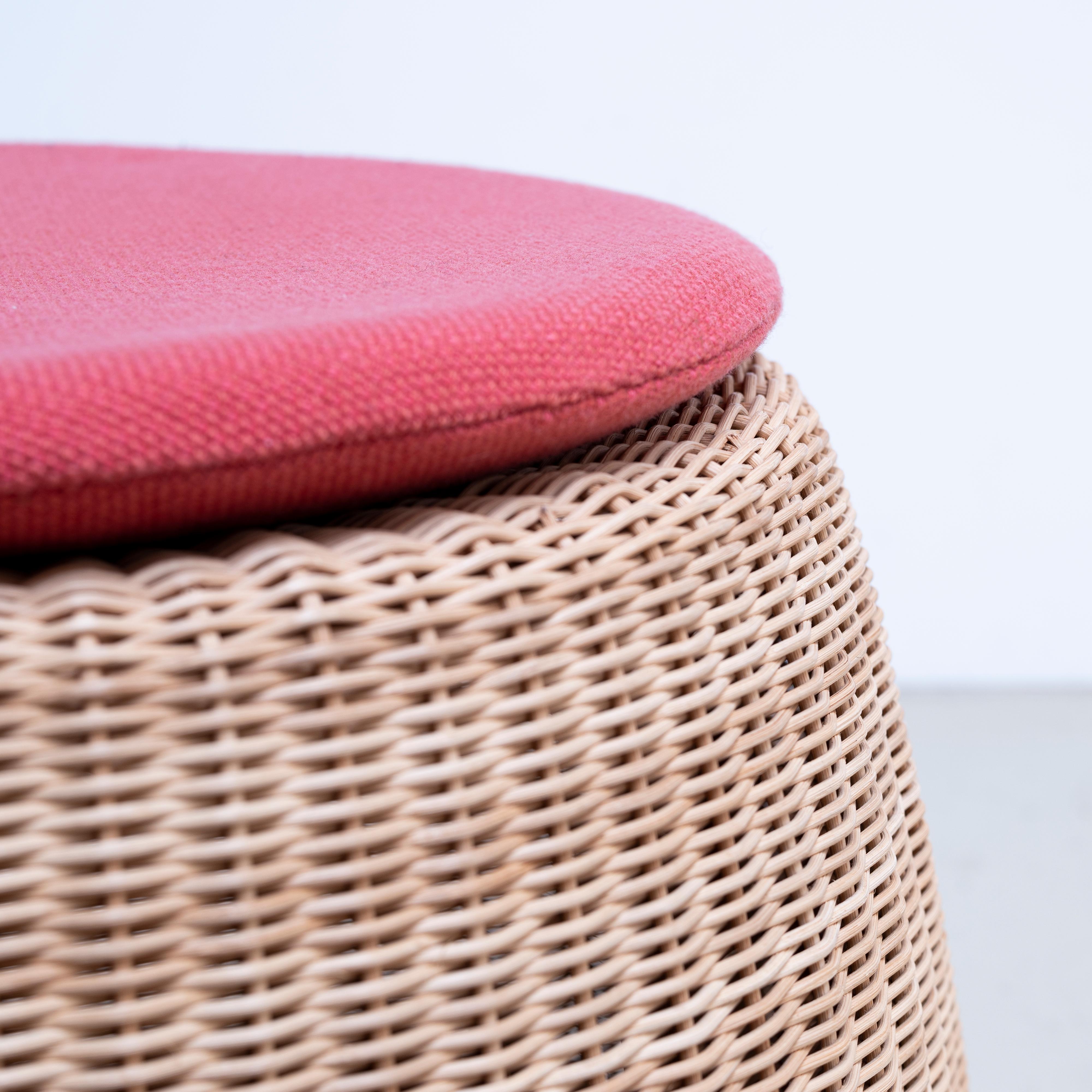Isamu Kenmochi Rattan Stool for Yamakawa Rattan, Designed in 1961 In Good Condition In Tokyo, Tokyo
