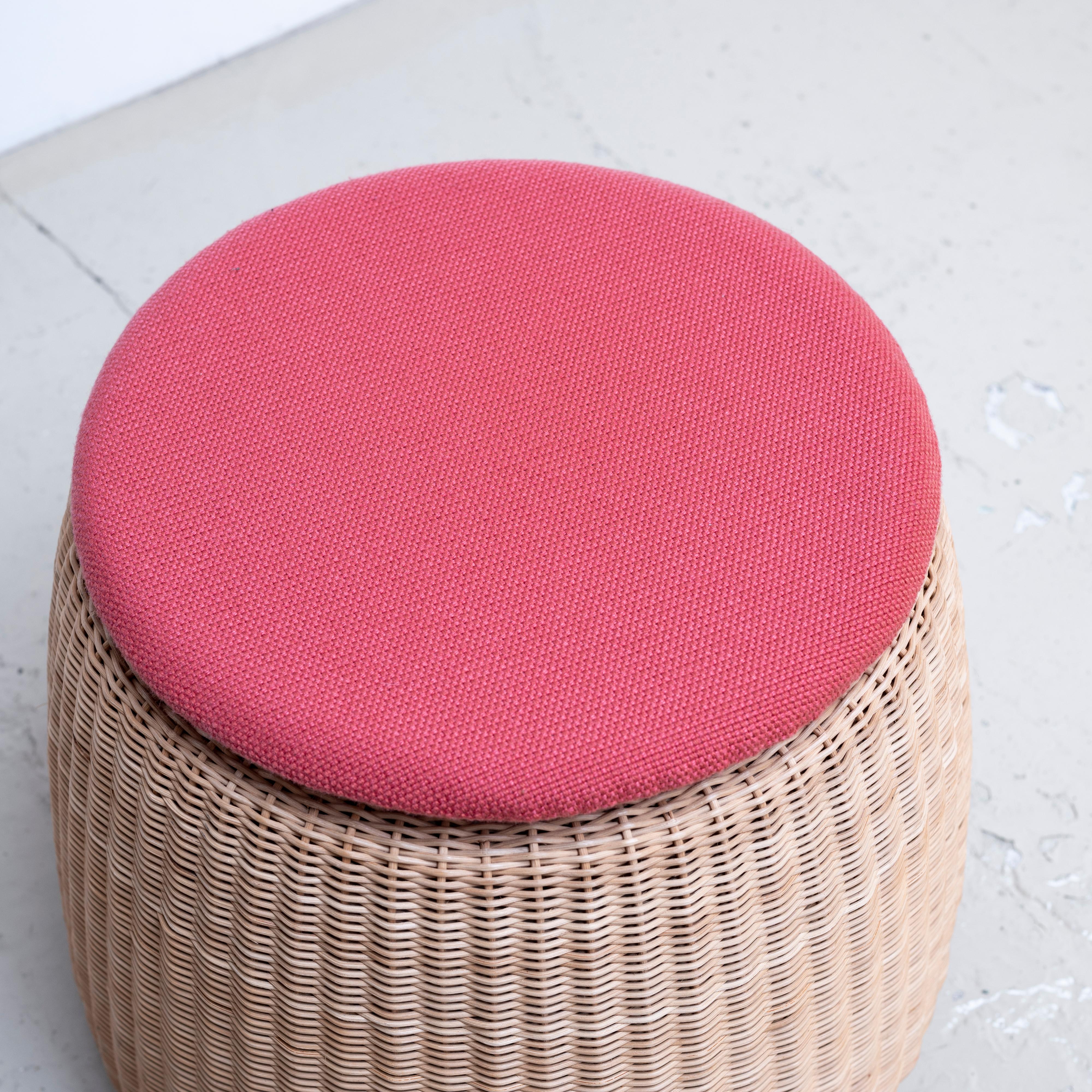 Late 20th Century Isamu Kenmochi Rattan Stool for Yamakawa Rattan, Designed in 1961