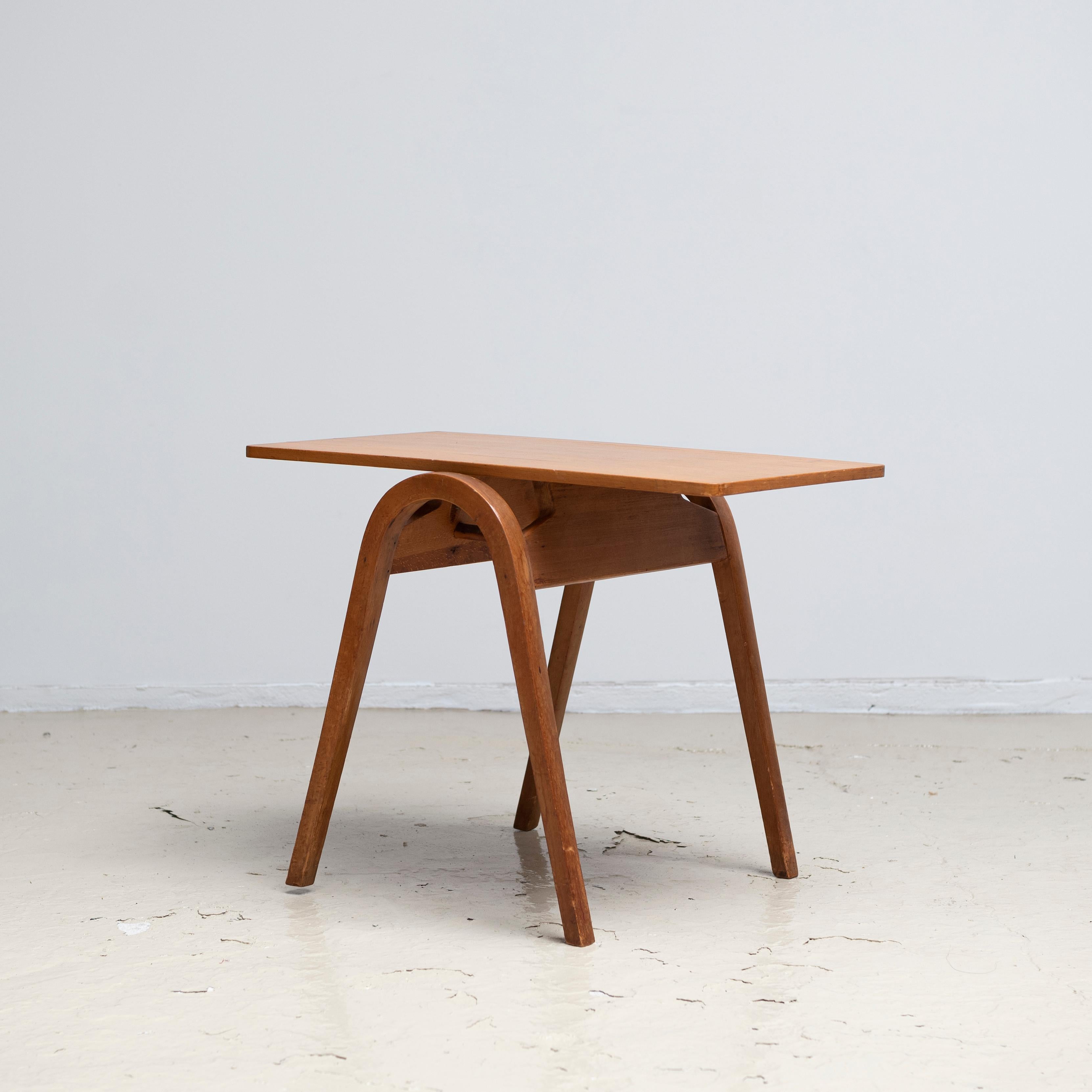 Japanese Isamu Kenmochi Side Table, Akita Mokko, 1970s