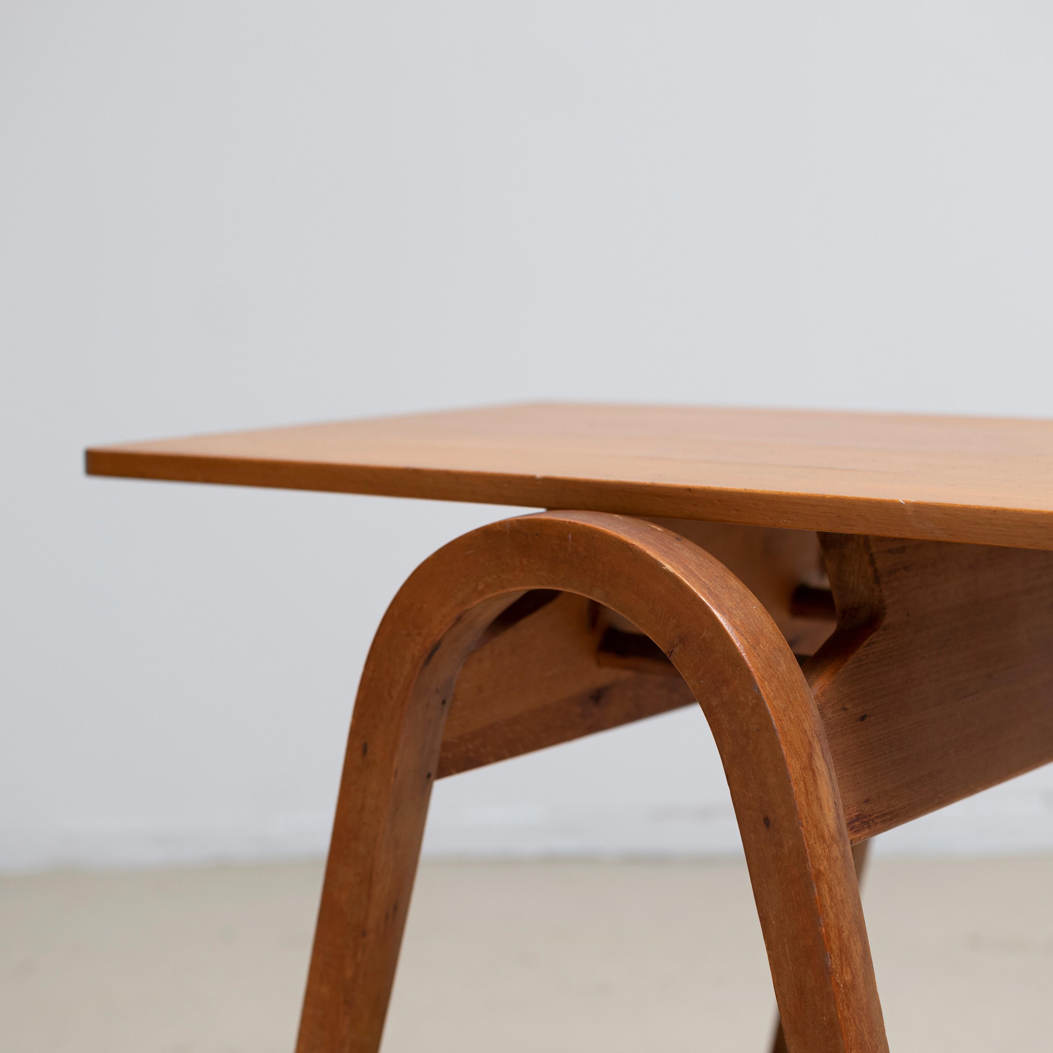 Isamu Kenmochi Side Table, Akita Mokko, 1970s In Good Condition In Edogawa-ku Tokyo, JP