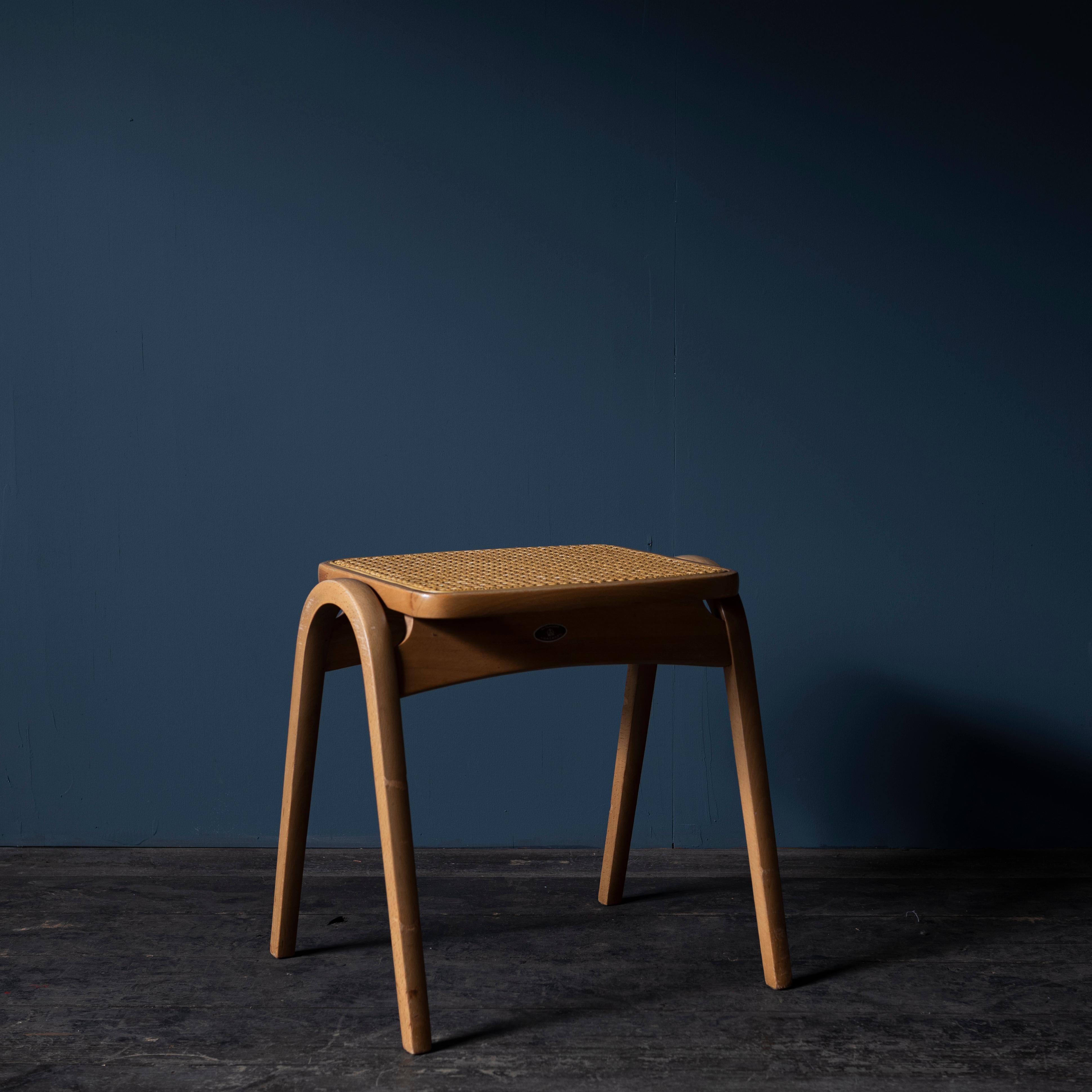 Isamu Kenmochi Stool for Akita Mokko, 1960s In Good Condition For Sale In Edogawa-ku Tokyo, JP