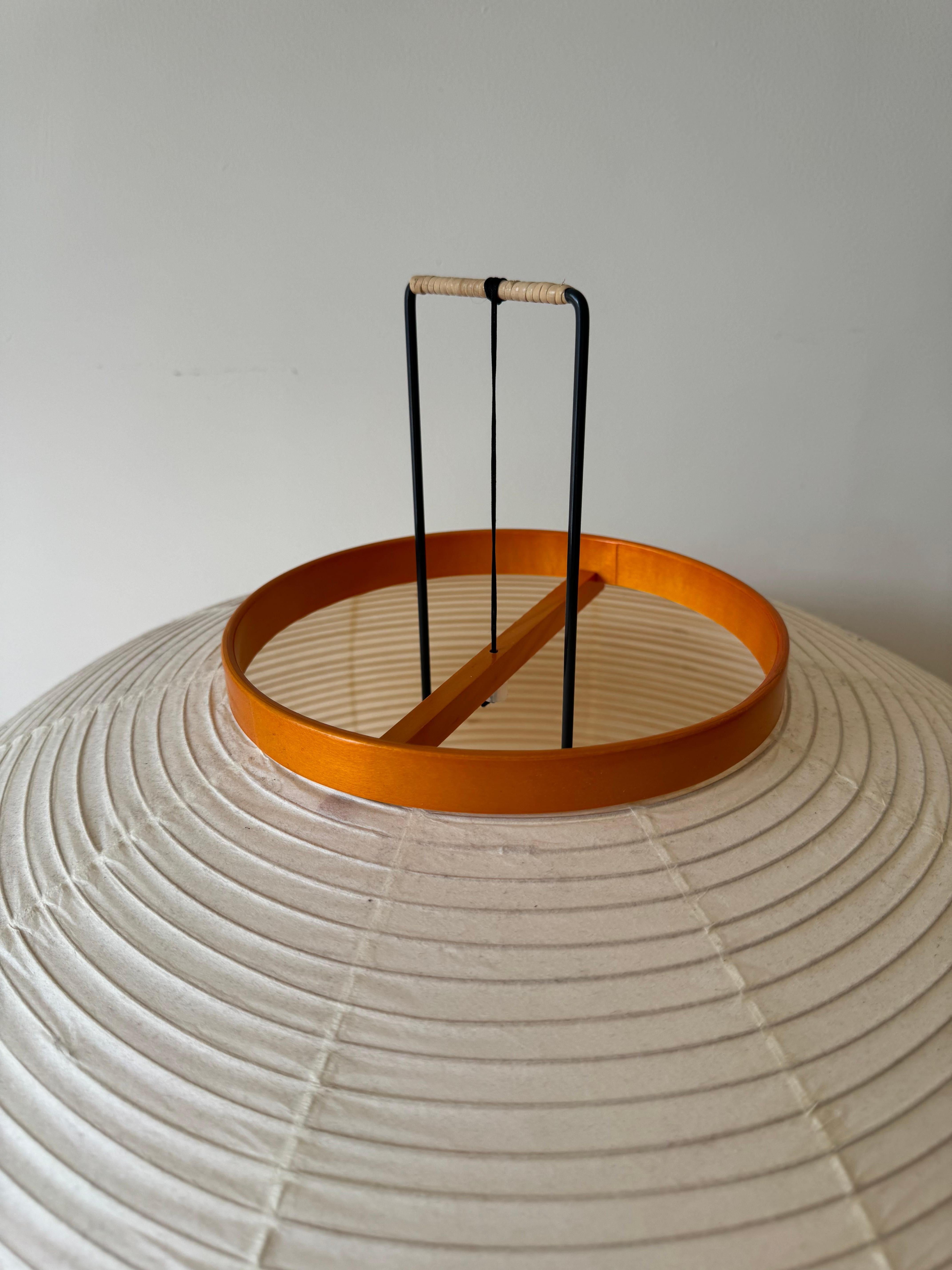 Bamboo Isamu Noguchi Akari Light Sculpture, Model 10A Floor Lamp For Sale