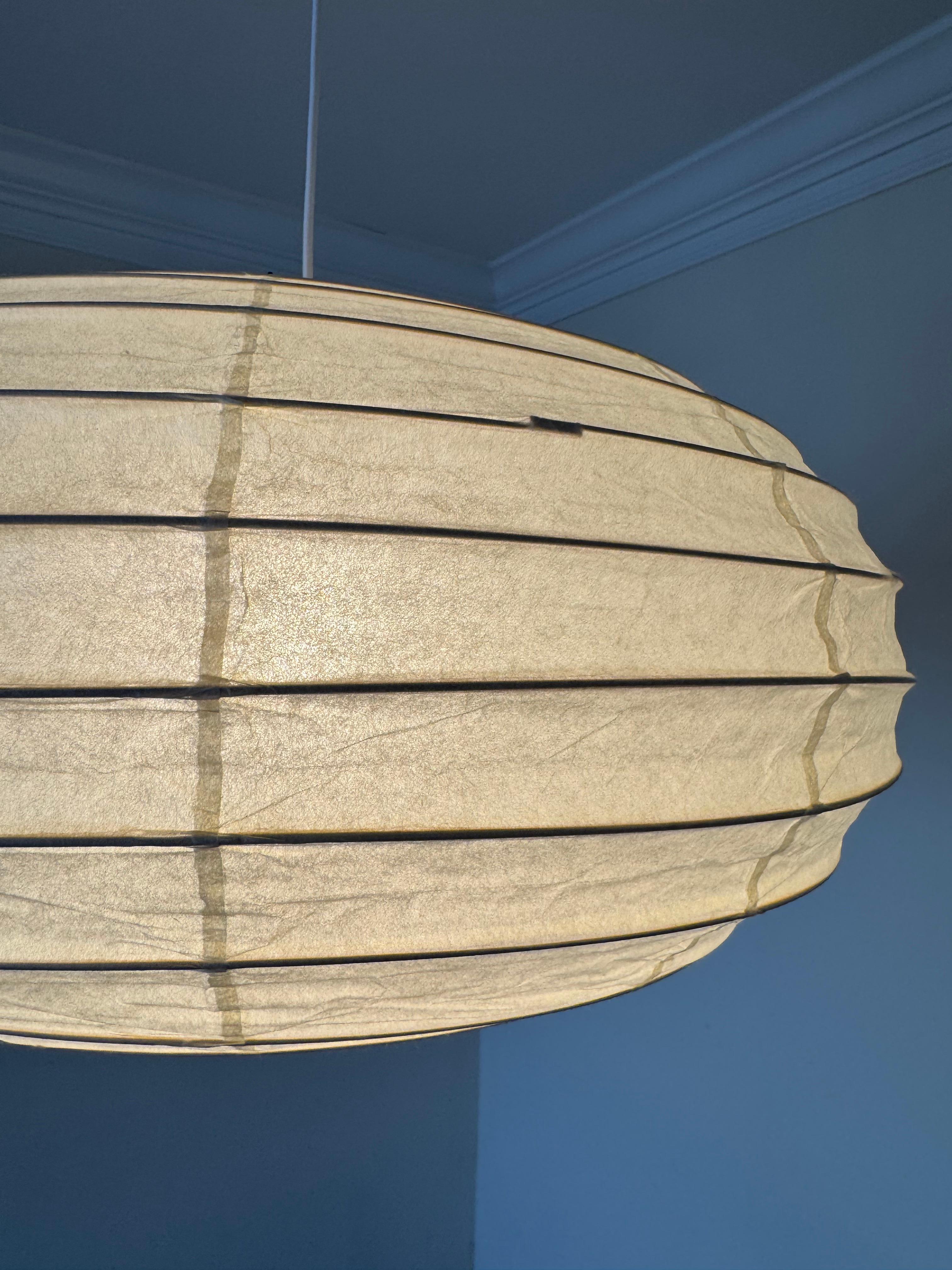 Metà XX secolo Isamu Noguchi Akari Light Sculpture, Lampada da soffitto modello 50EN