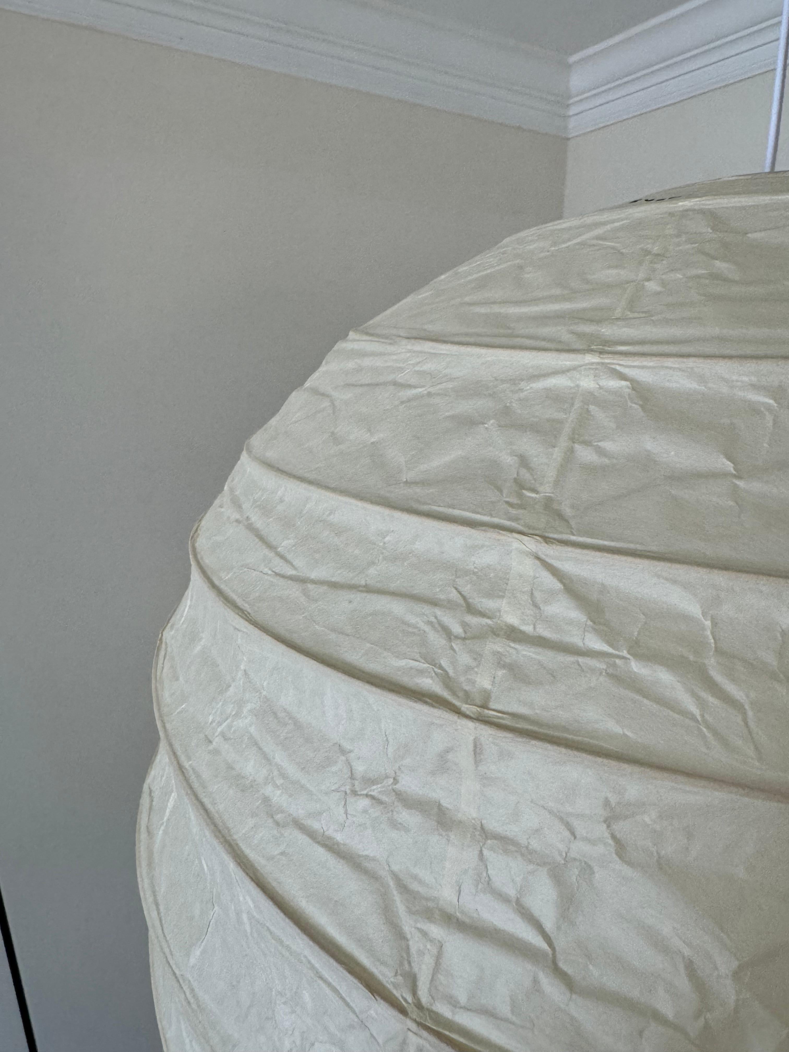 Bambù Isamu Noguchi Akari Light Sculpture, Lampada da soffitto modello 55D
