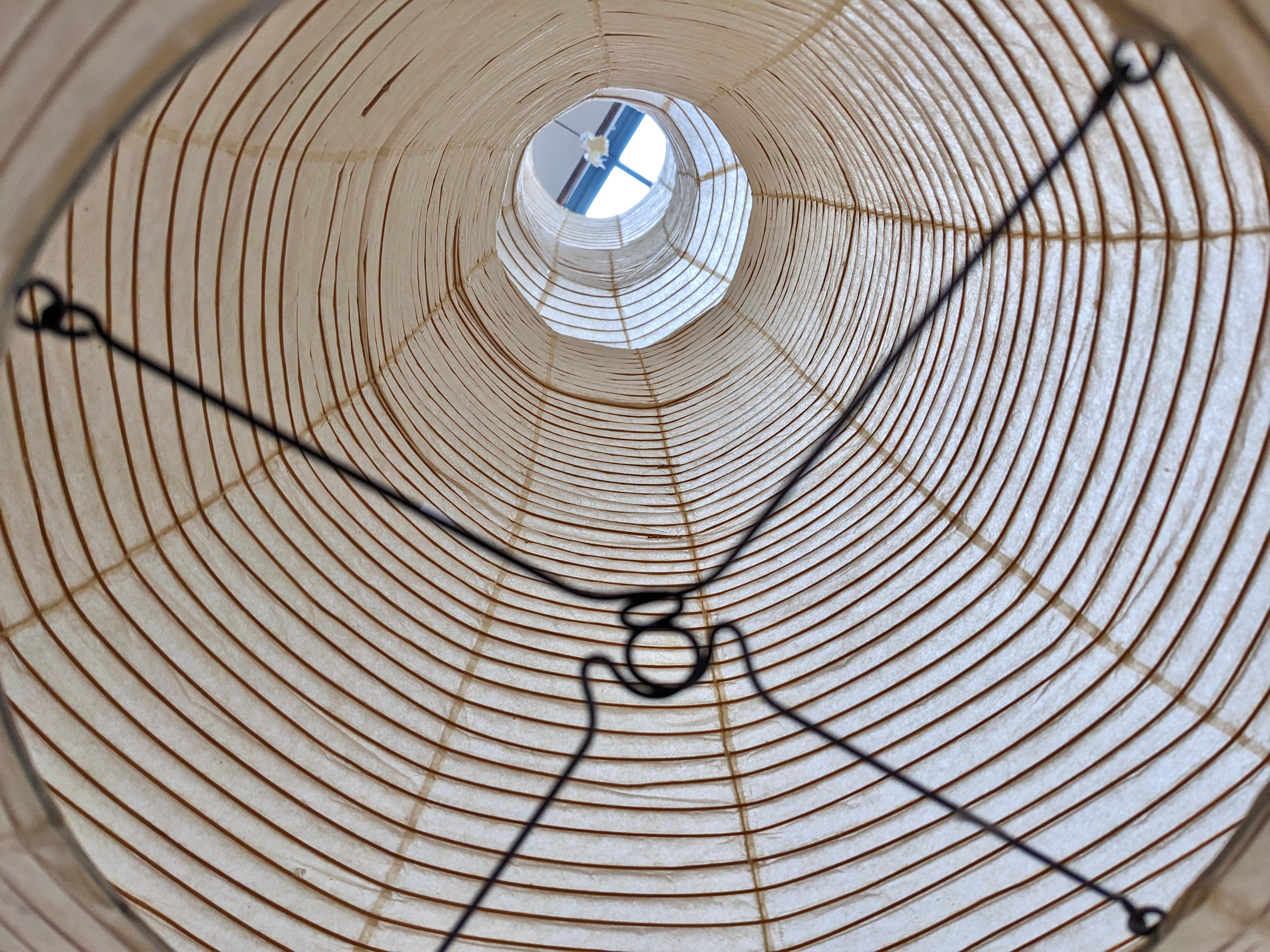 Bamboo Isamu Noguchi : Akari Pendant Lamp, Model H For Sale