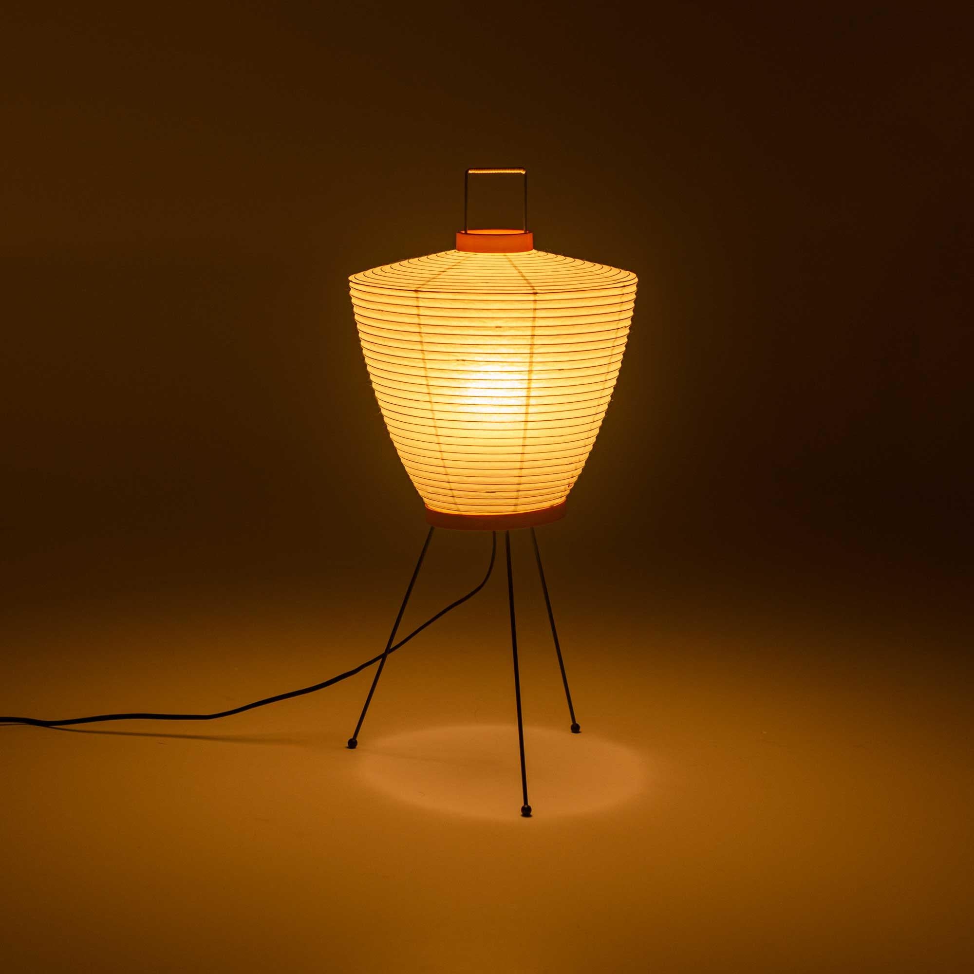 Rare Old Stock Noguchi Akari floor lamp model 5A, which was only briefly introduced exclusively in the Japanese market in 2000s, In pristine condition no scratches on the frame or tears on the shade. Came with original box.
 