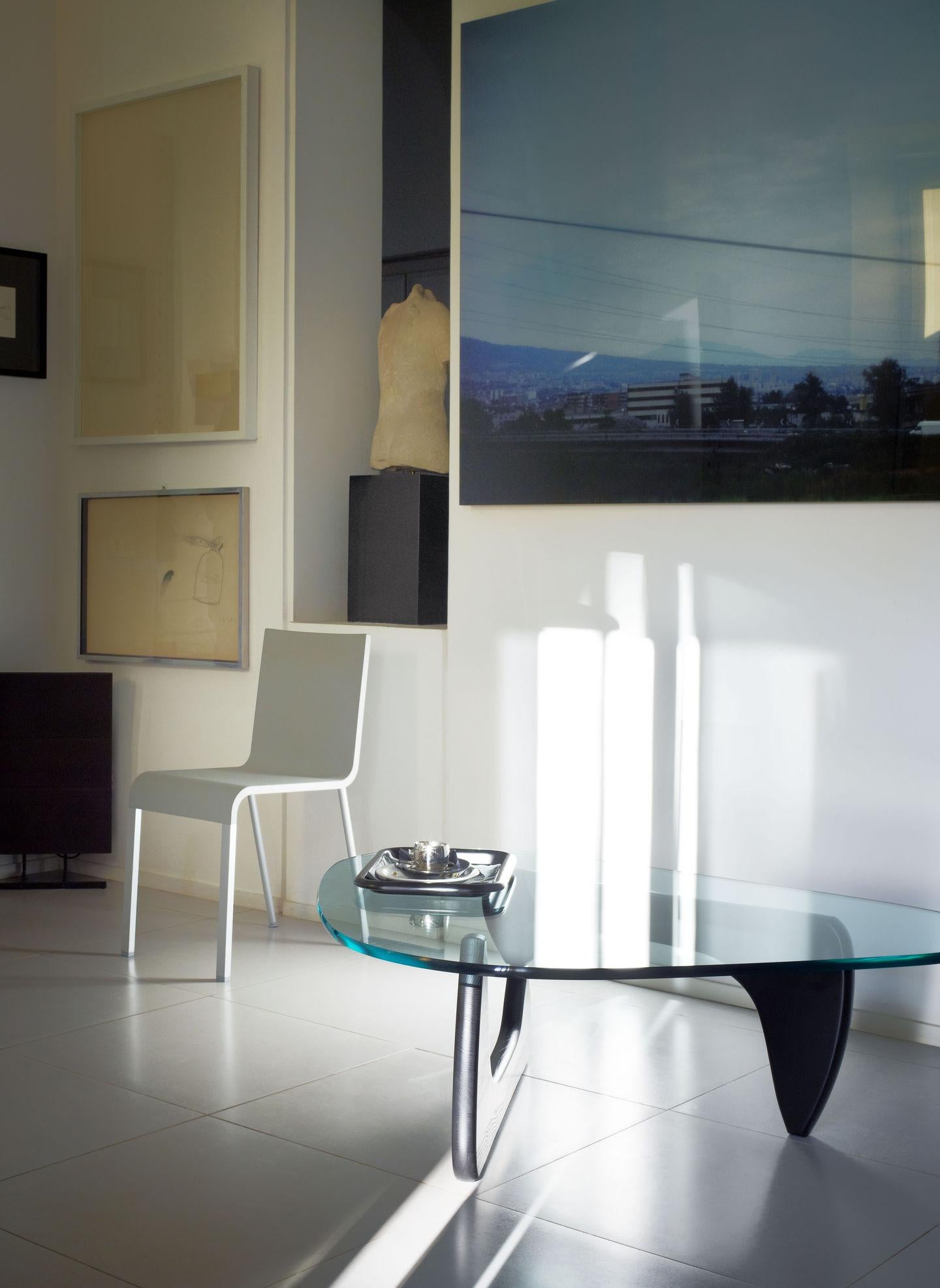 Swiss Isamu Noguchi Coffee Table, Wood and Glass