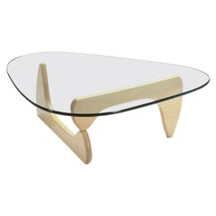 Isamu Noguchi Coffee Table, Wood and Glass