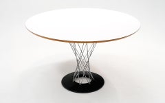 Isamu Noguchi Cyclone Dining Table, Round White Laminate Top, Early & Rare