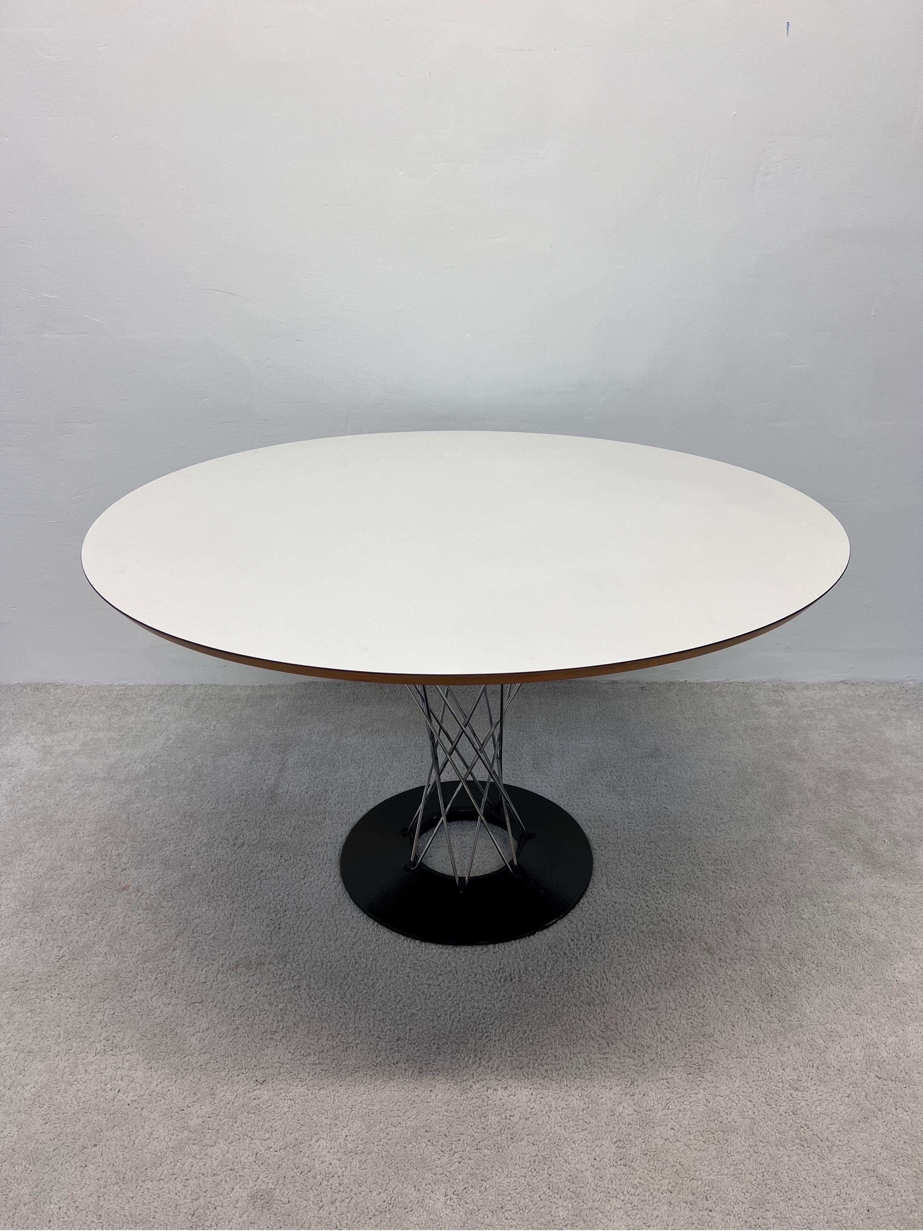American Isamu Noguchi Cyclone Dining Table with White Laminate Top for Knoll, 1971