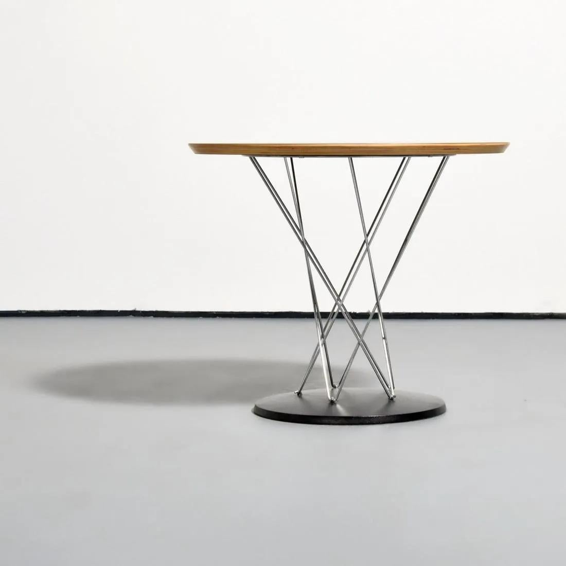 Table d'appoint Cyclone Isamu Noguchi pour Knoll, stratifié noir MCM et chrome, signée 4