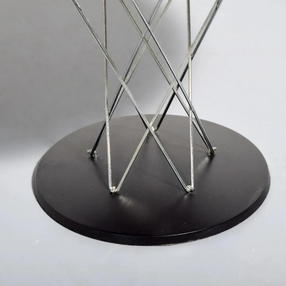 Table d'appoint Cyclone Isamu Noguchi pour Knoll, stratifié noir MCM et chrome, signée 5