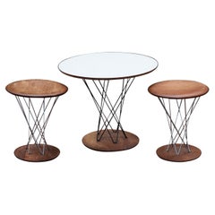 Isamu Noguchi Cyclone Table Rocking Stool Set for Knoll International Expo 1958