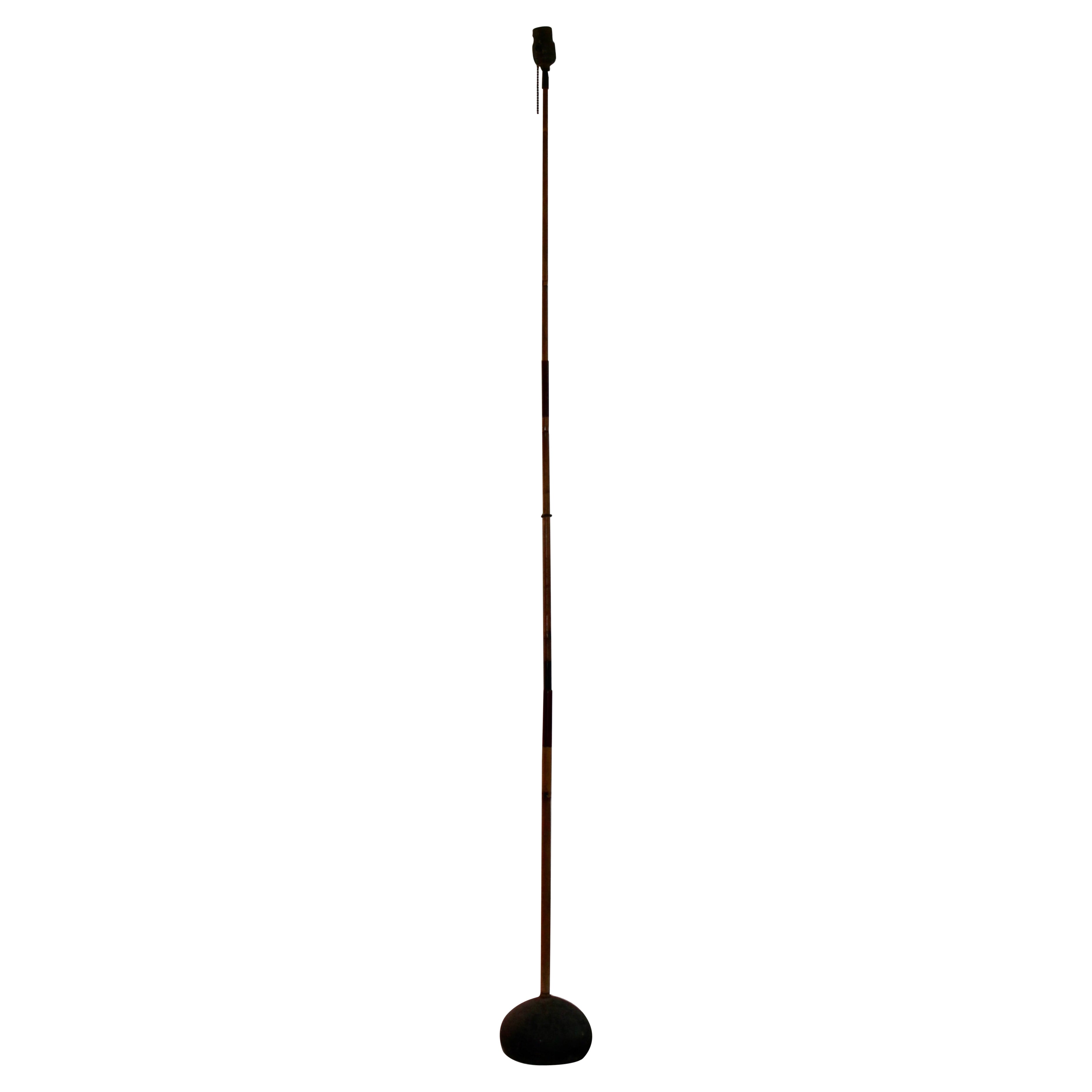 Isamu Noguchi Early Akari BB3 Lámpara de pie de bambú y hierro en venta