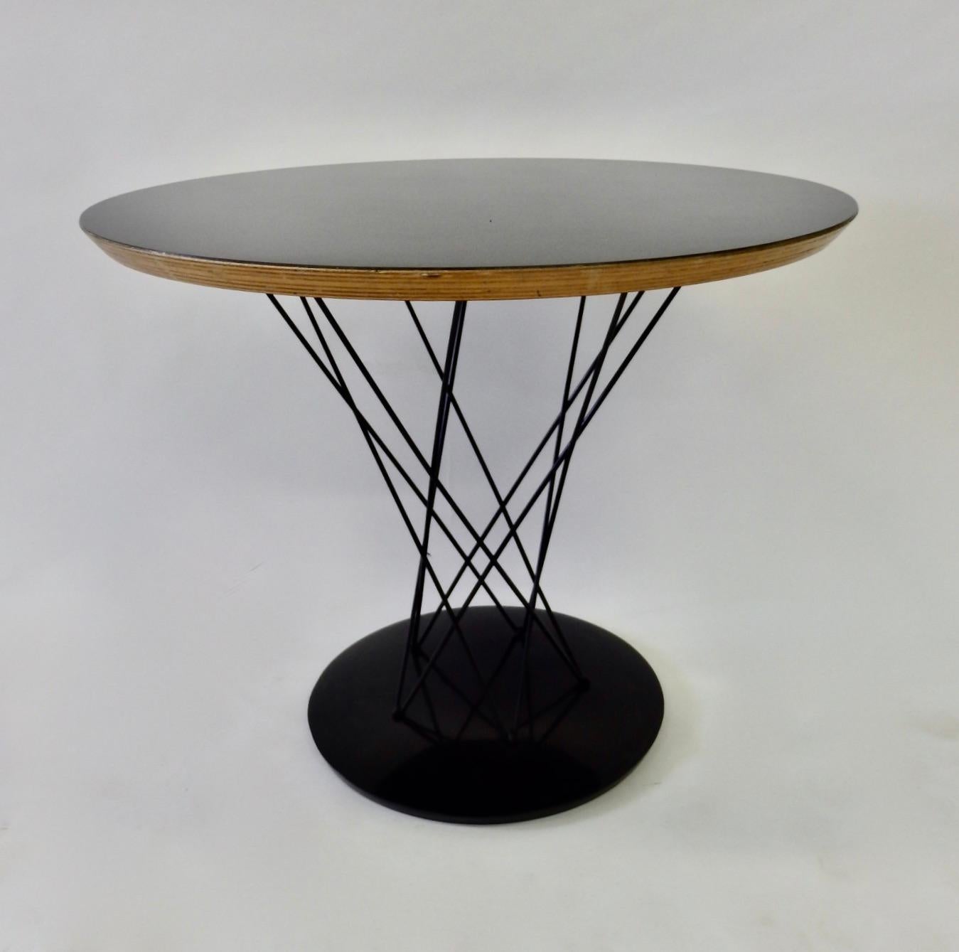 Mid-Century Modern Isamu Noguchi for Knoll Black Top Cyclone Side Table