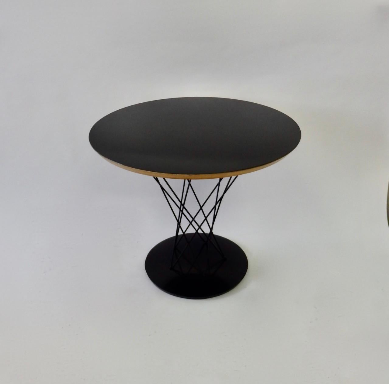 Cast Isamu Noguchi for Knoll Black Top Cyclone Side Table