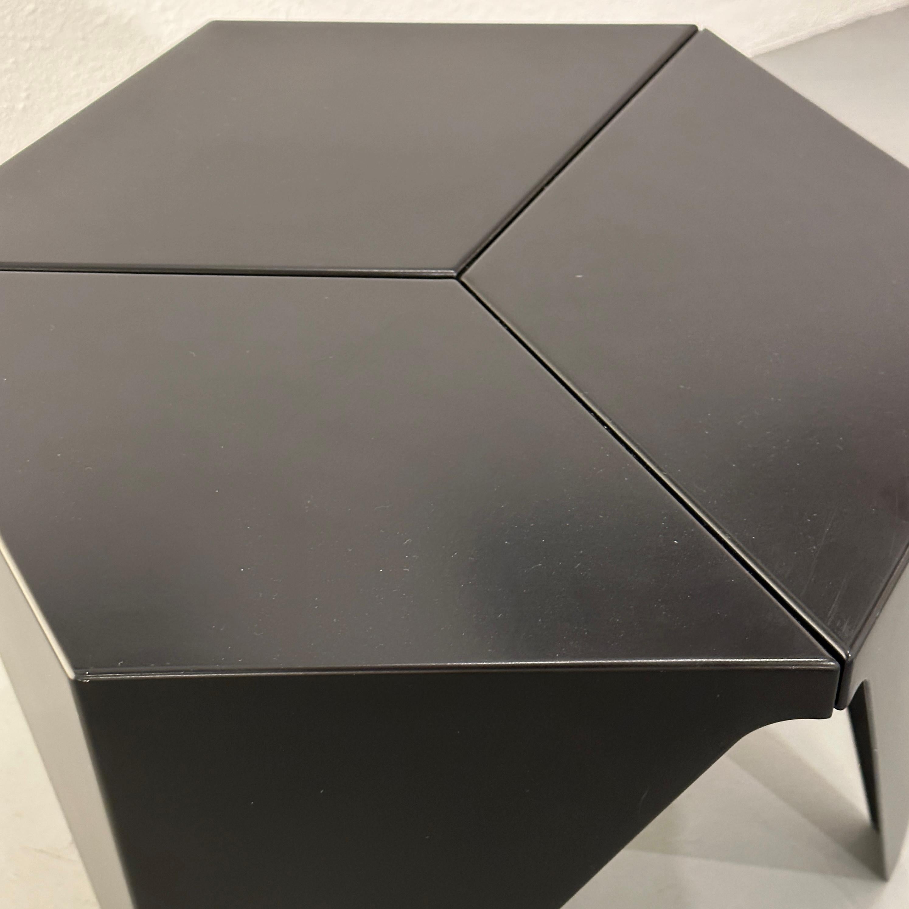 Mid-Century Modern Isamu Noguchi for Vitra Black Aluminum Prismatic Table 2002 Edition