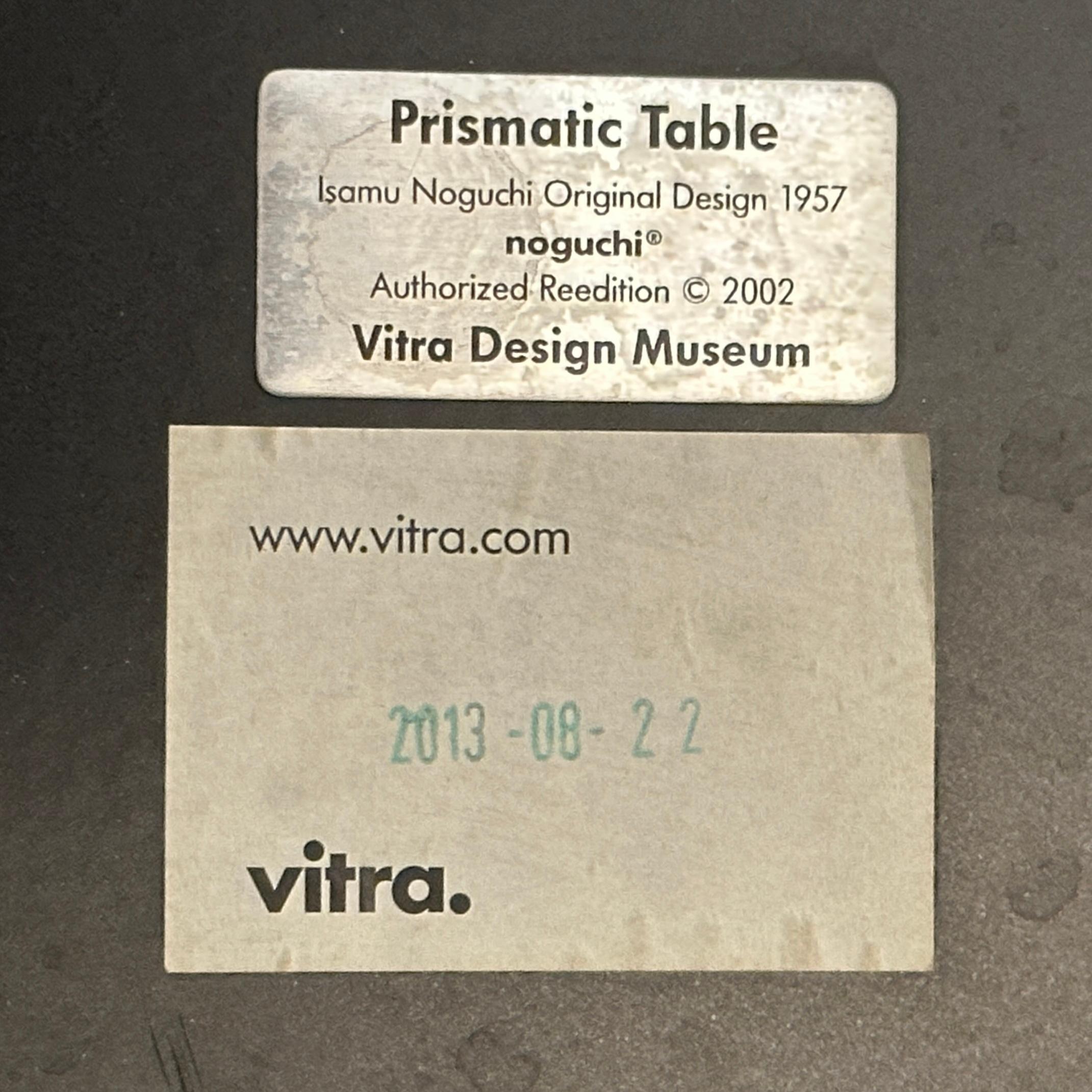 American Isamu Noguchi for Vitra Black Aluminum Prismatic Table 2002 Edition