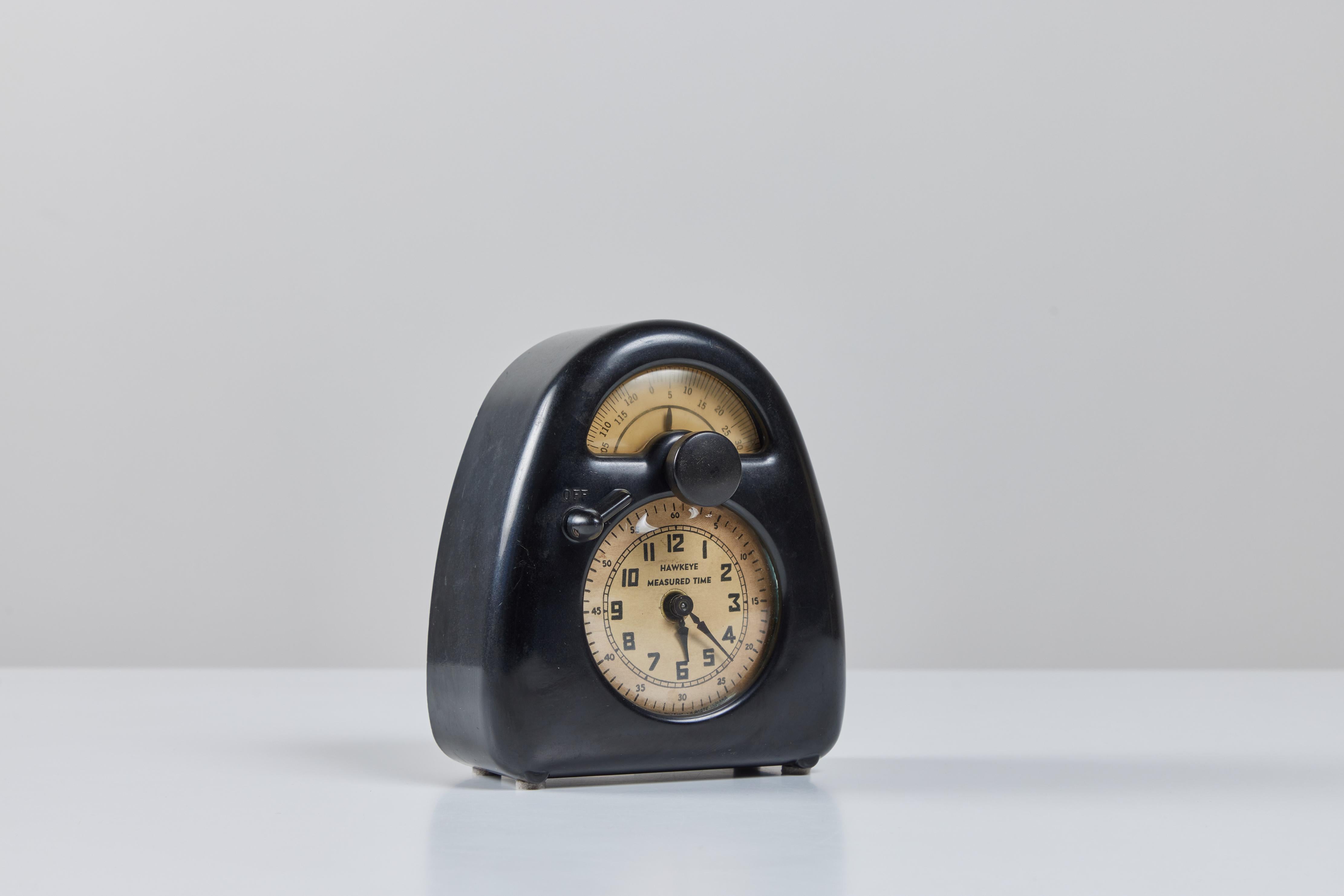 Metal Isamu Noguchi Hawkeye Clock & Kitchen Timer