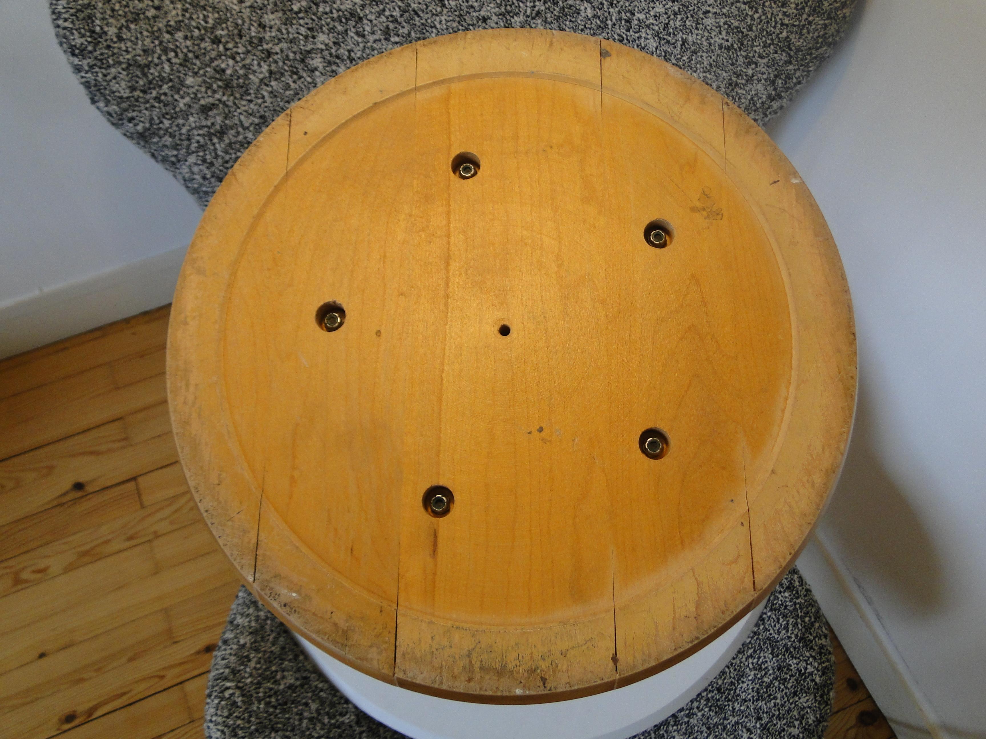 Isamu Noguchi Knoll Cyclone Table Plywood White Laminate Steel 1