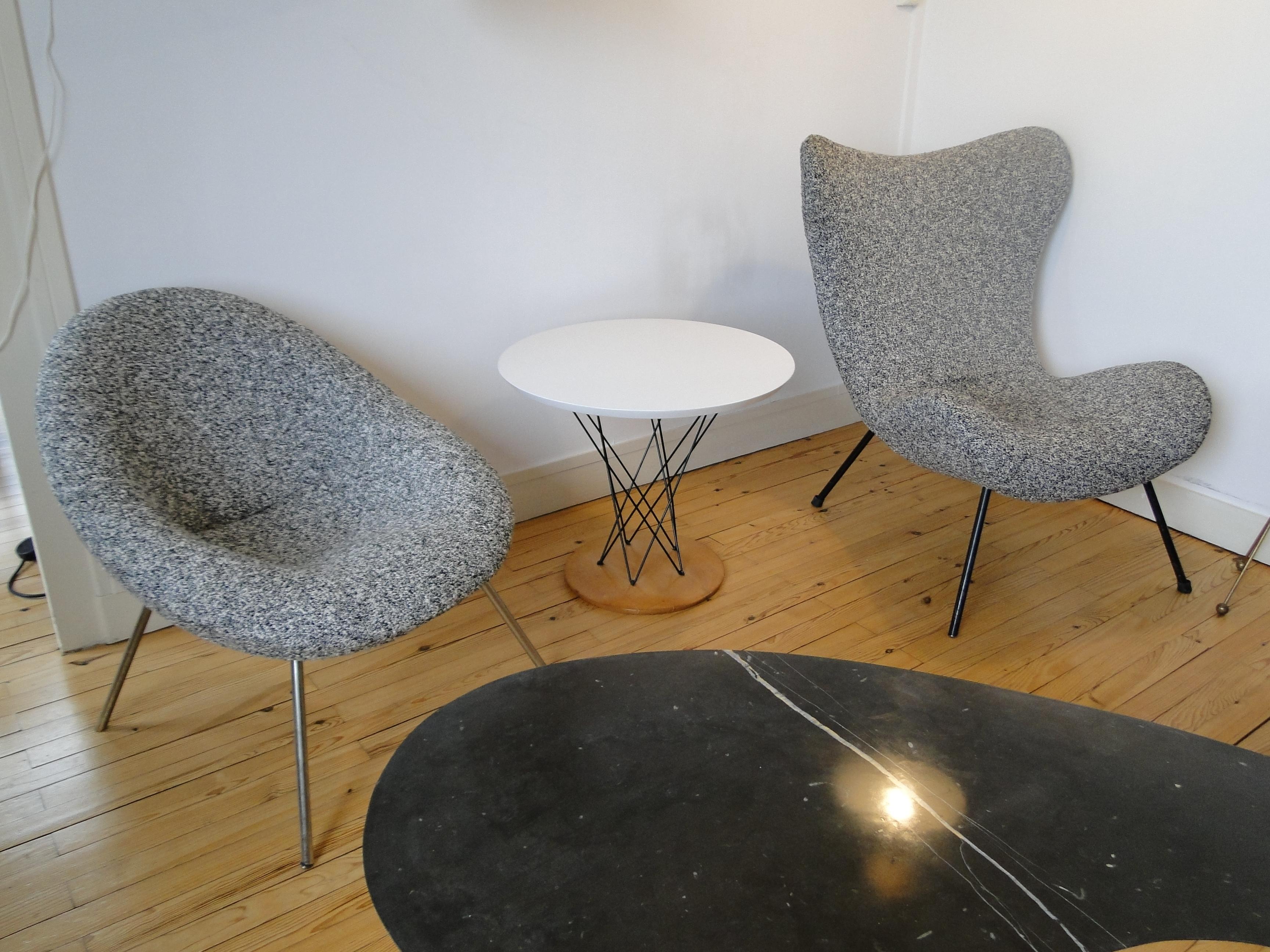 Isamu Noguchi Knoll Cyclone Table Plywood White Laminate Steel  In Good Condition In Lège Cap Ferret, FR